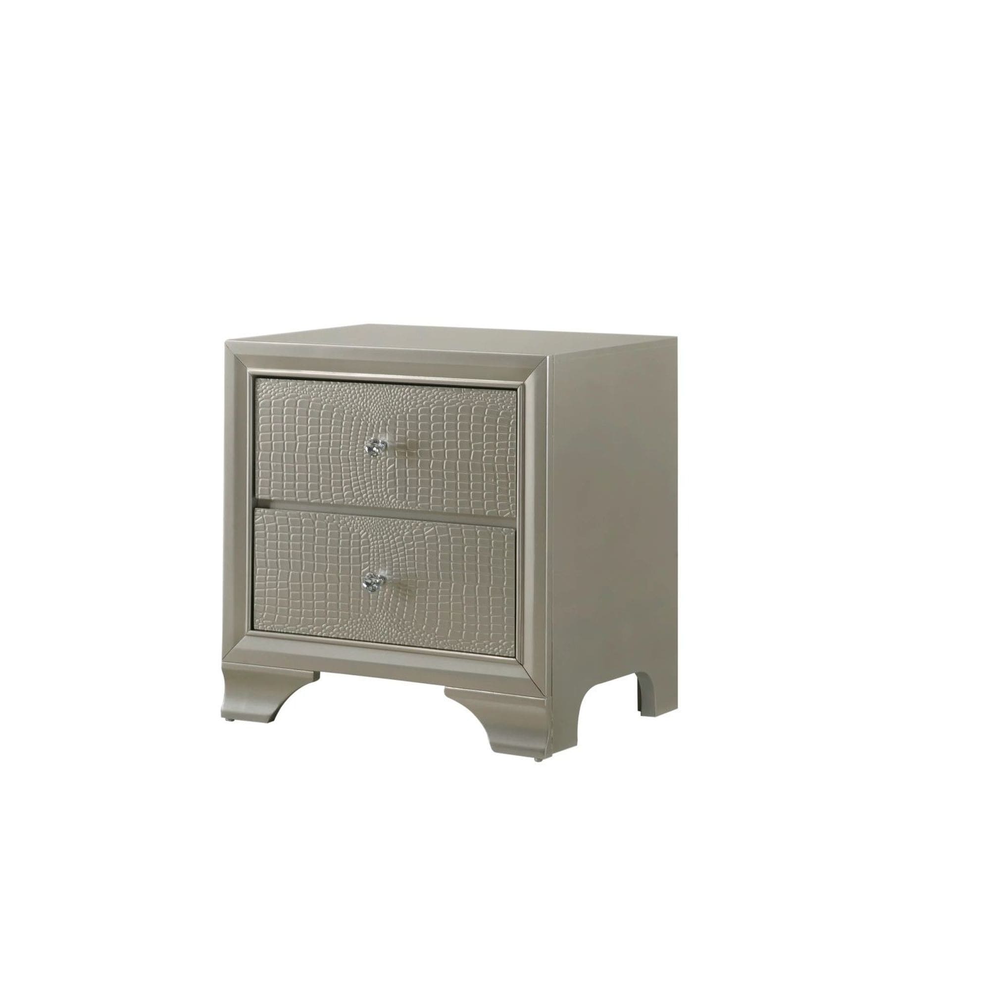 JASMODER B01181032 Champagne Mdf Bookcase with Doors (16.4-in W x 24.3-in H x 23.6-in D)