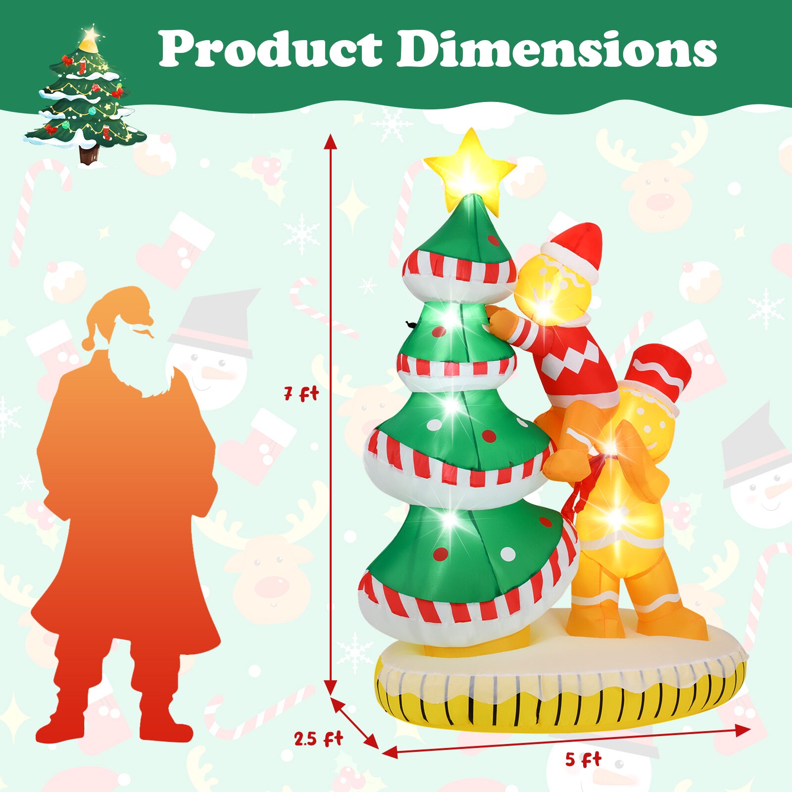 WELLFOR TX-HGY-10005US Christmas-Inflatables - View #8
