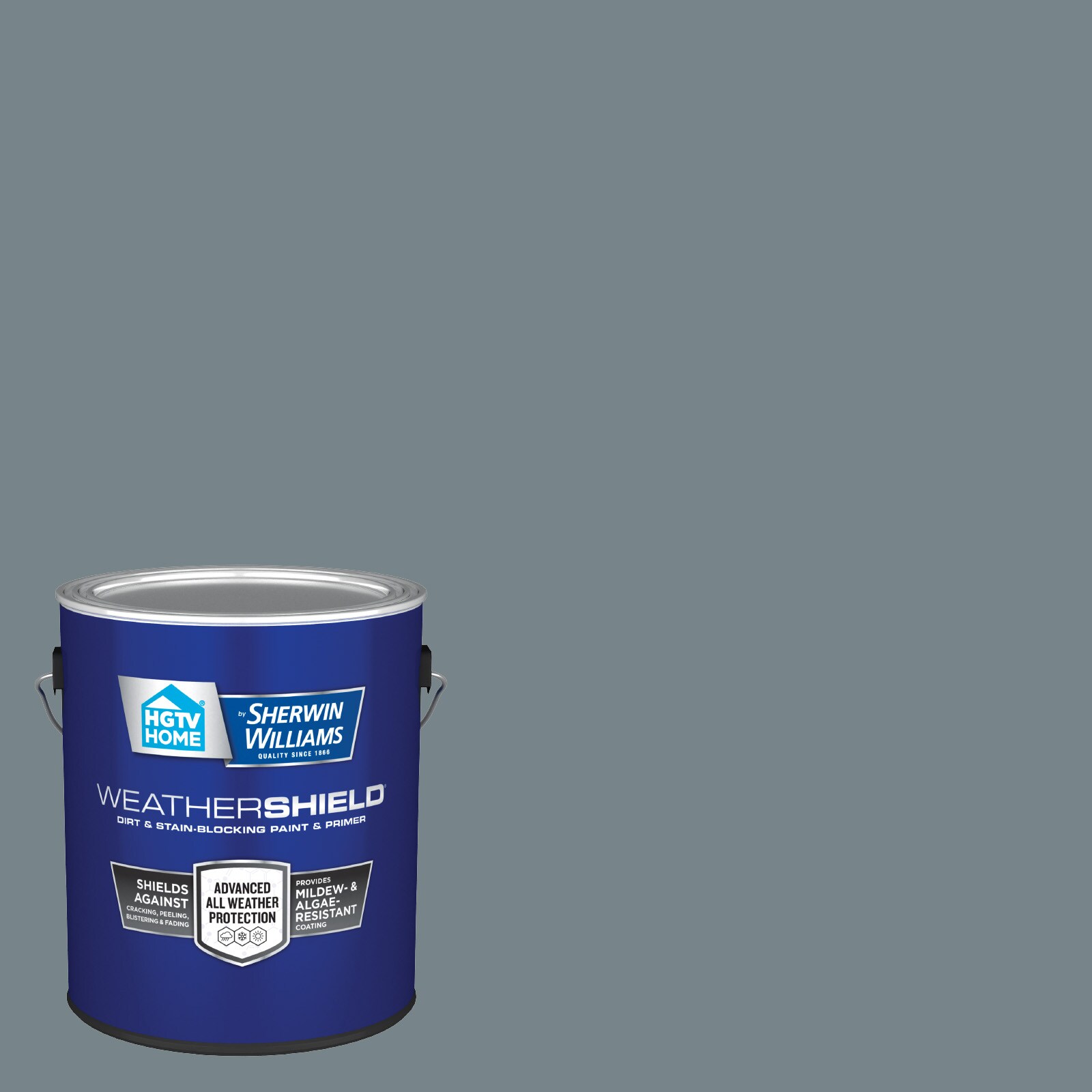 HGTV HOME by Sherwin-Williams 5001-2A-636320 Weathershield Semi-gloss Academy Gray 5001-2A Latex Exterior Paint + Primer ( 1-gallon )