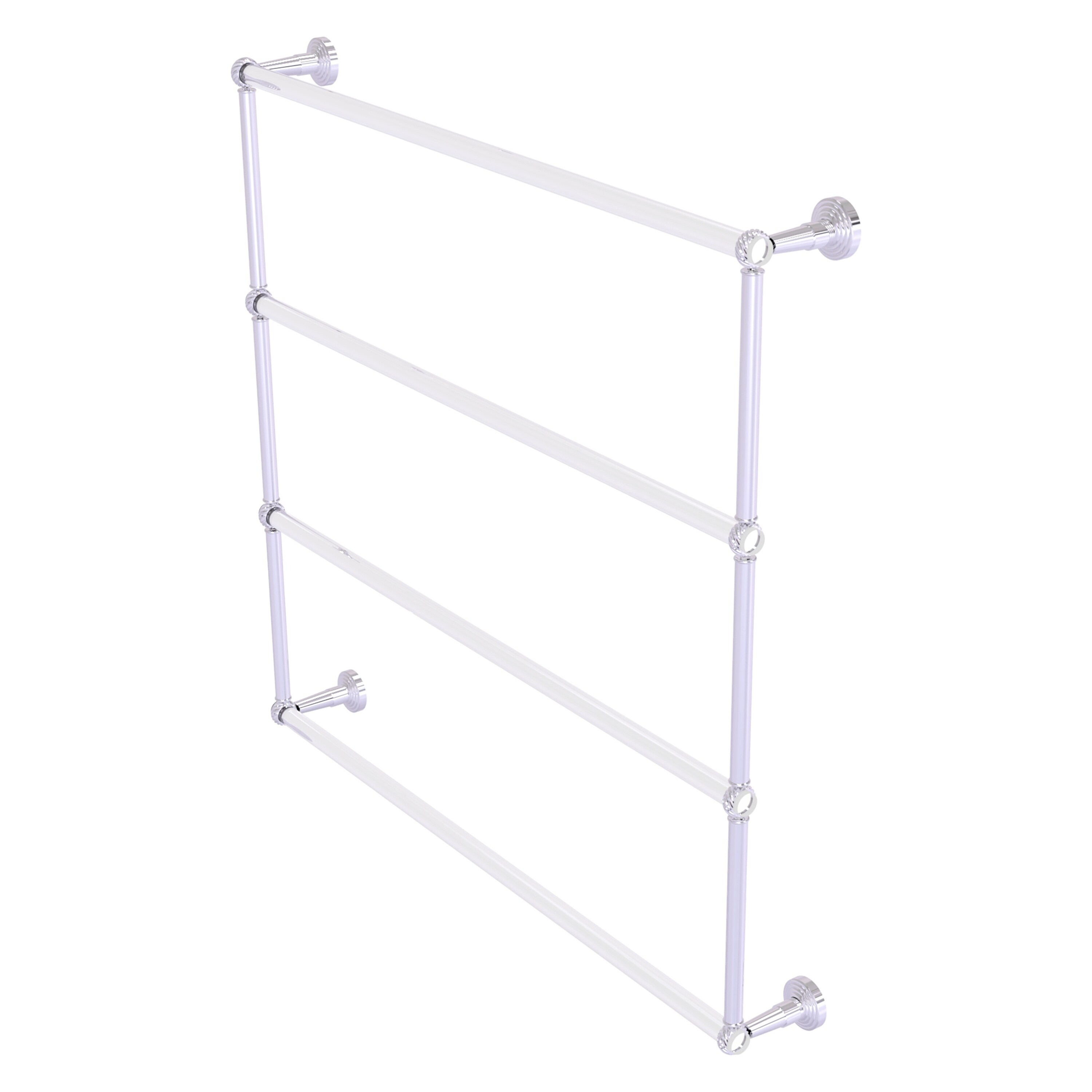 Allied Brass PB-28T-36-PC Pacific Beach 36-in double Polished Chrome Wall mount 4-tier Towel Bar