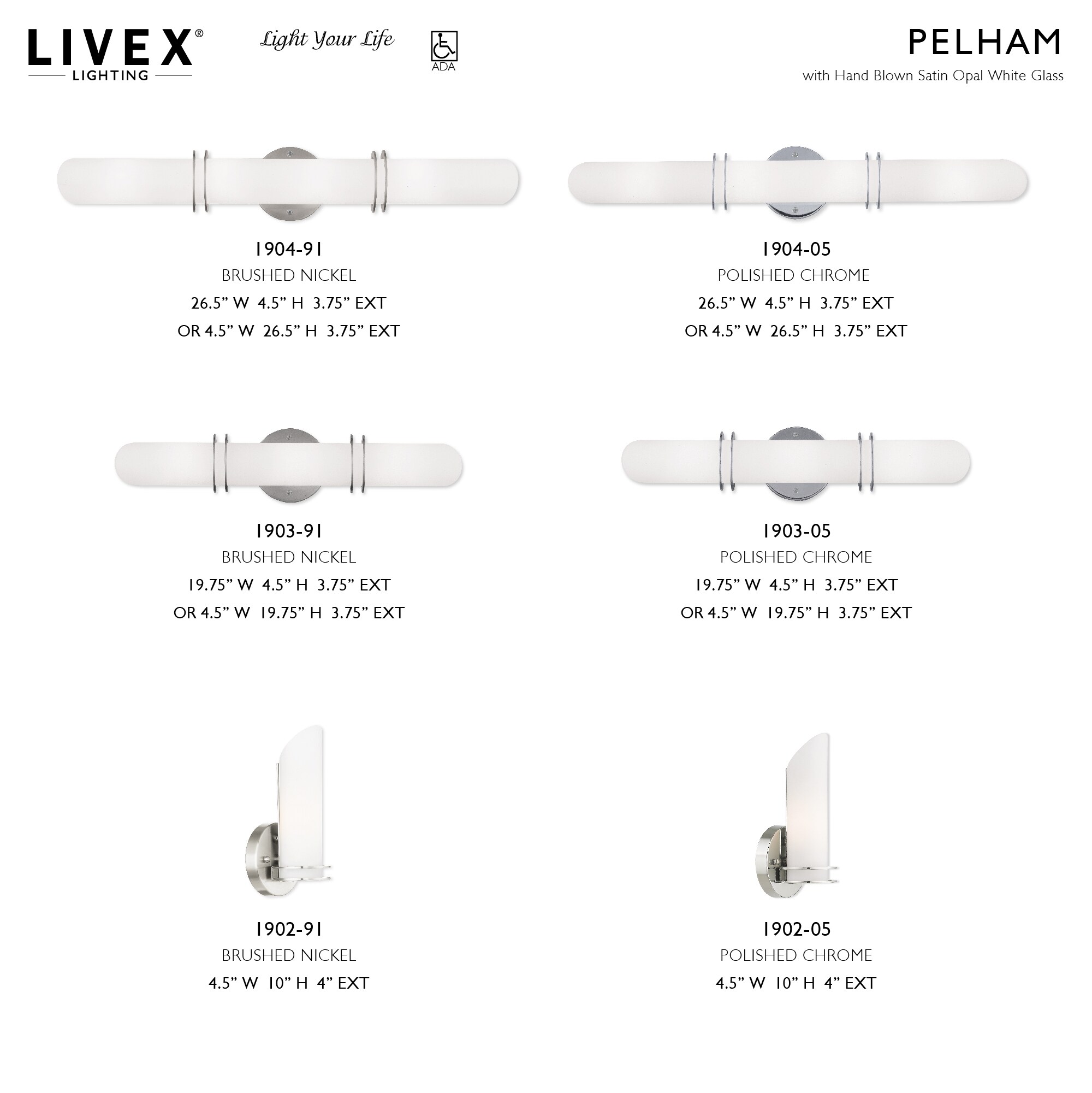 Elegant Brushed Nickel Vanity Wall Sconce with Satin Opal White Glass