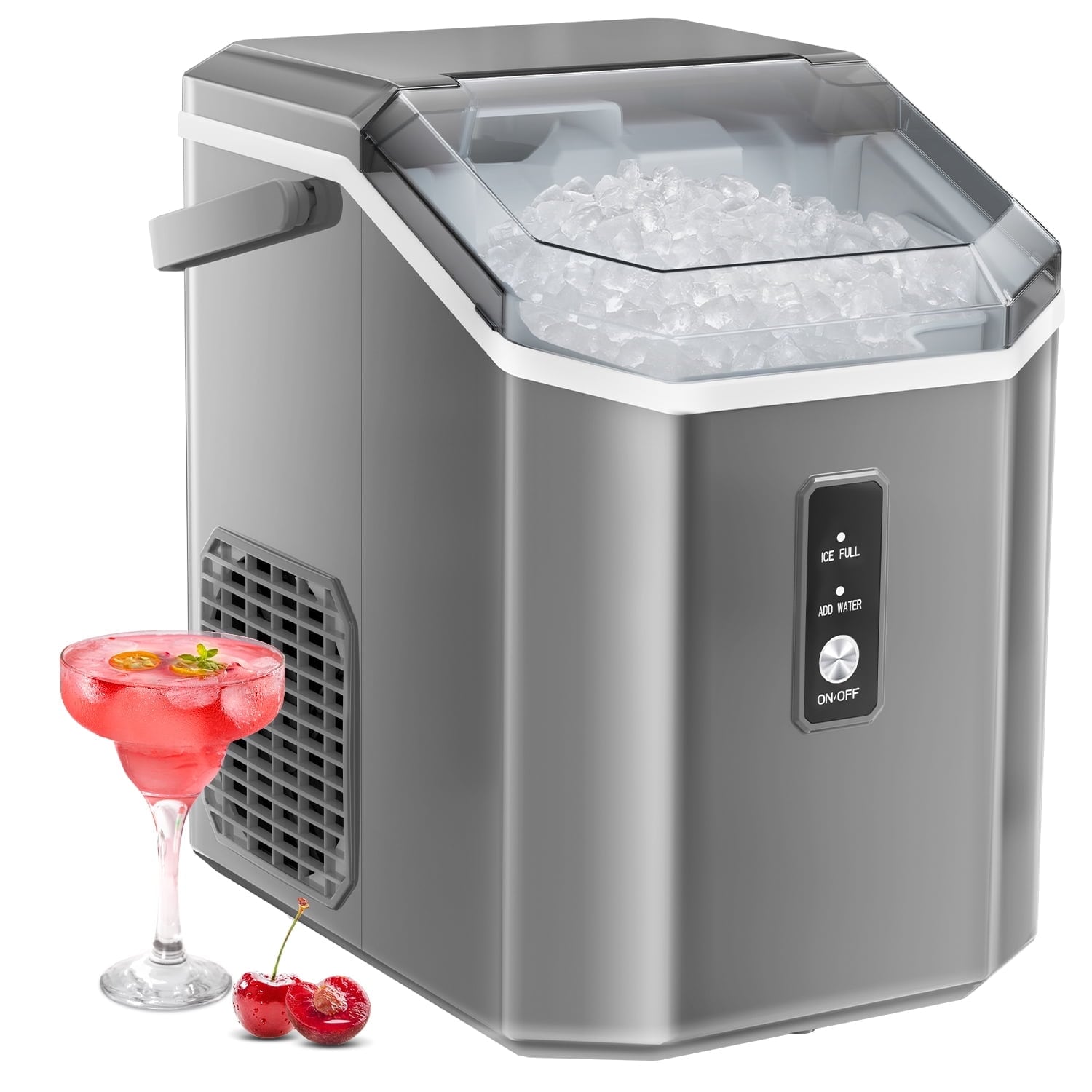 COWSAR Z580033 33-lbs. Ice Per day Countertop or portable Nugget/Pebble Ice Maker ( Grey )