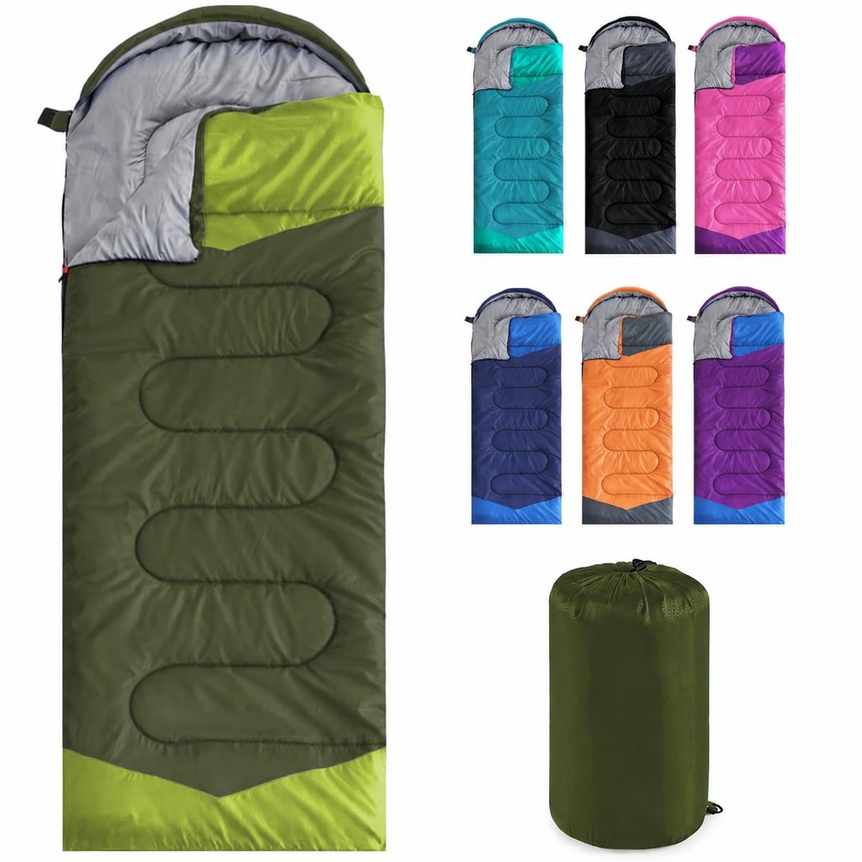 ITOPFOX Camping Sleeping Bag 3 Season Lightweight Waterproof Warm