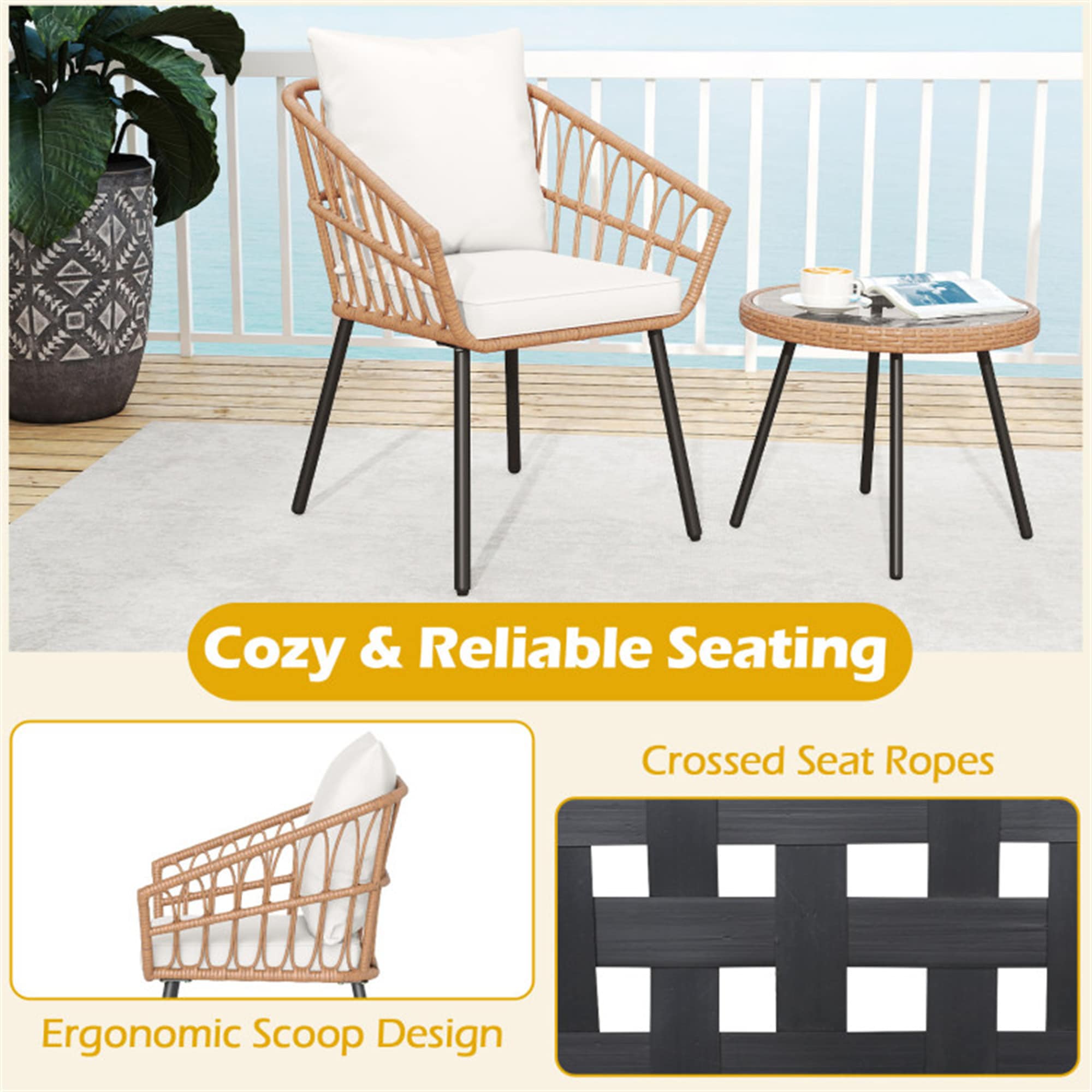 BABOOM BOM-74548WH-CO Patio-Conversation-Sets - View #10