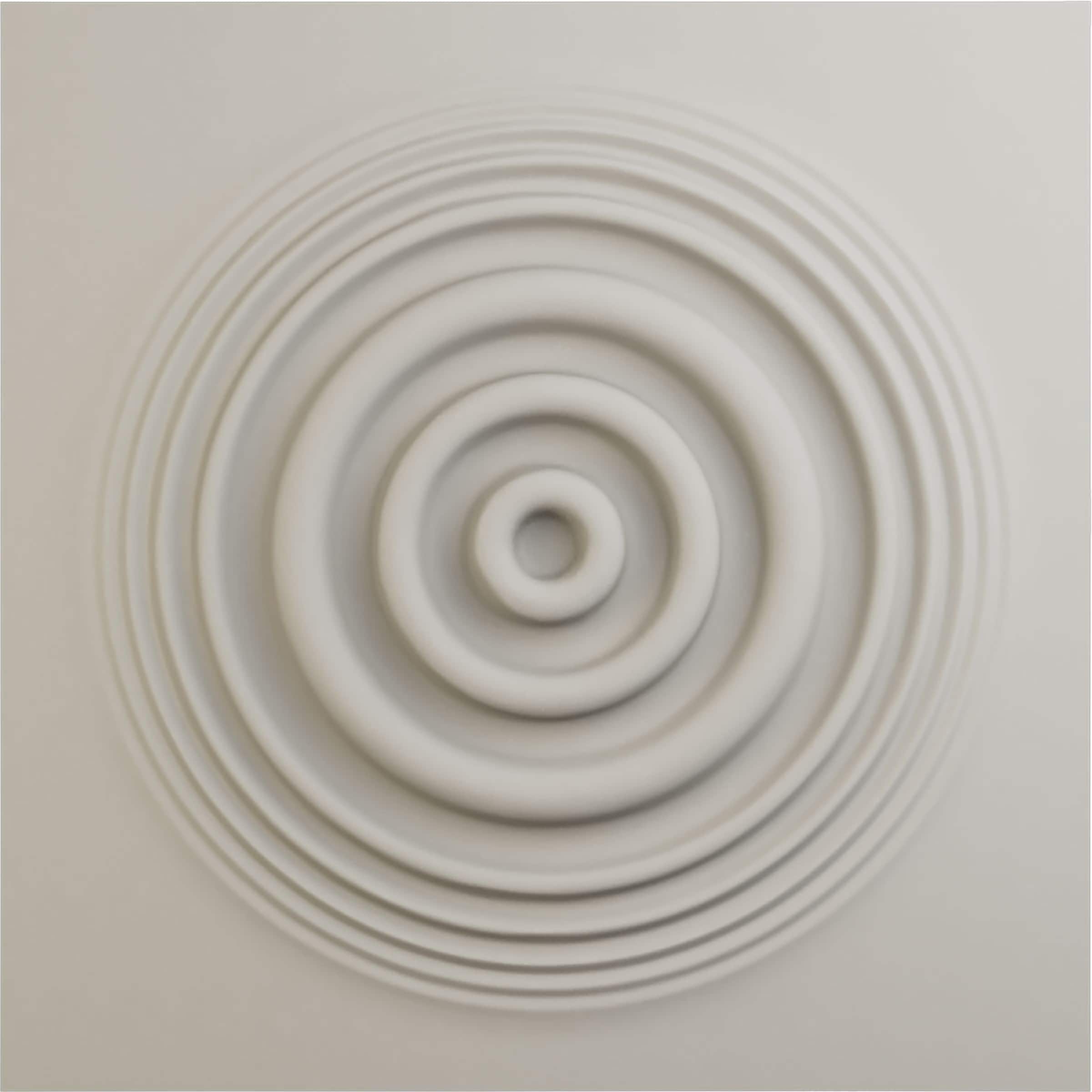 Ekena Millwork WP20X20SHGBW 19-5/8-in x 19-5/8-in Embossed Paintable/Stainable Off-white PVC Wall Panel (
