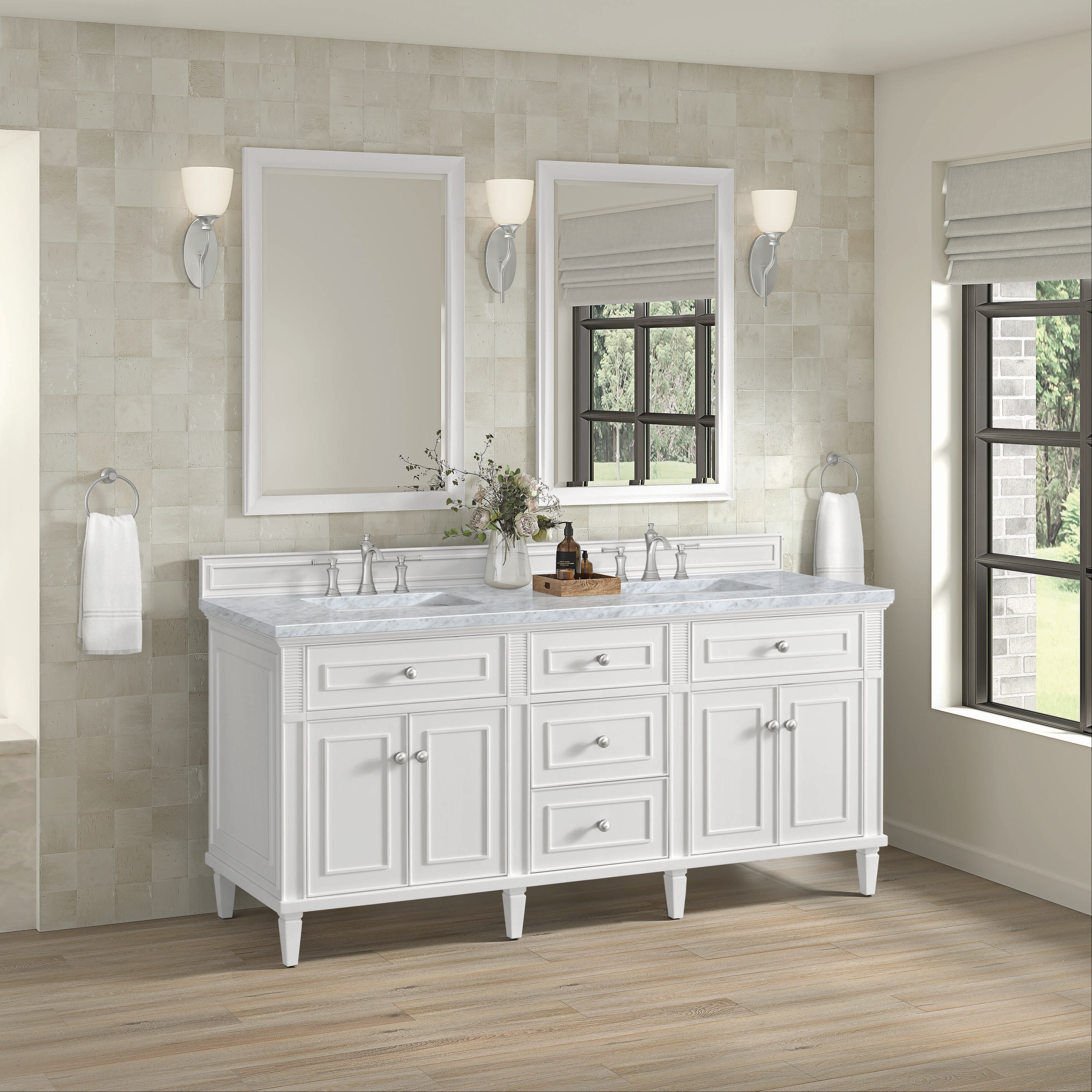 James Martin Vanities 424-V72-BW-3CAR Bath-Vanity-Combo - View #3
