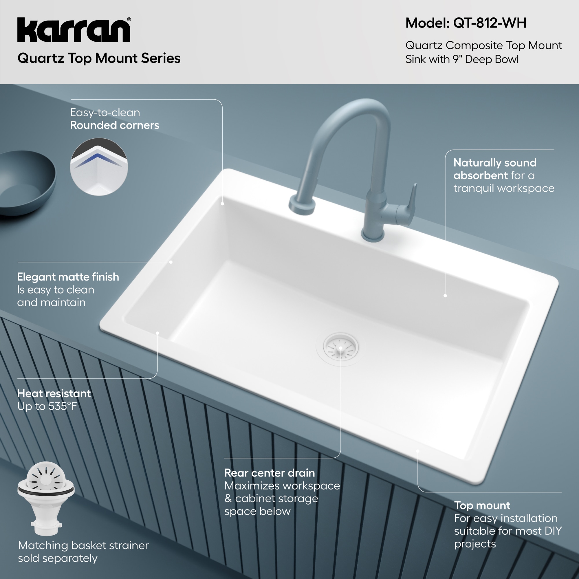 Karran QT-812-WH Kitchen-Sinks - View #5