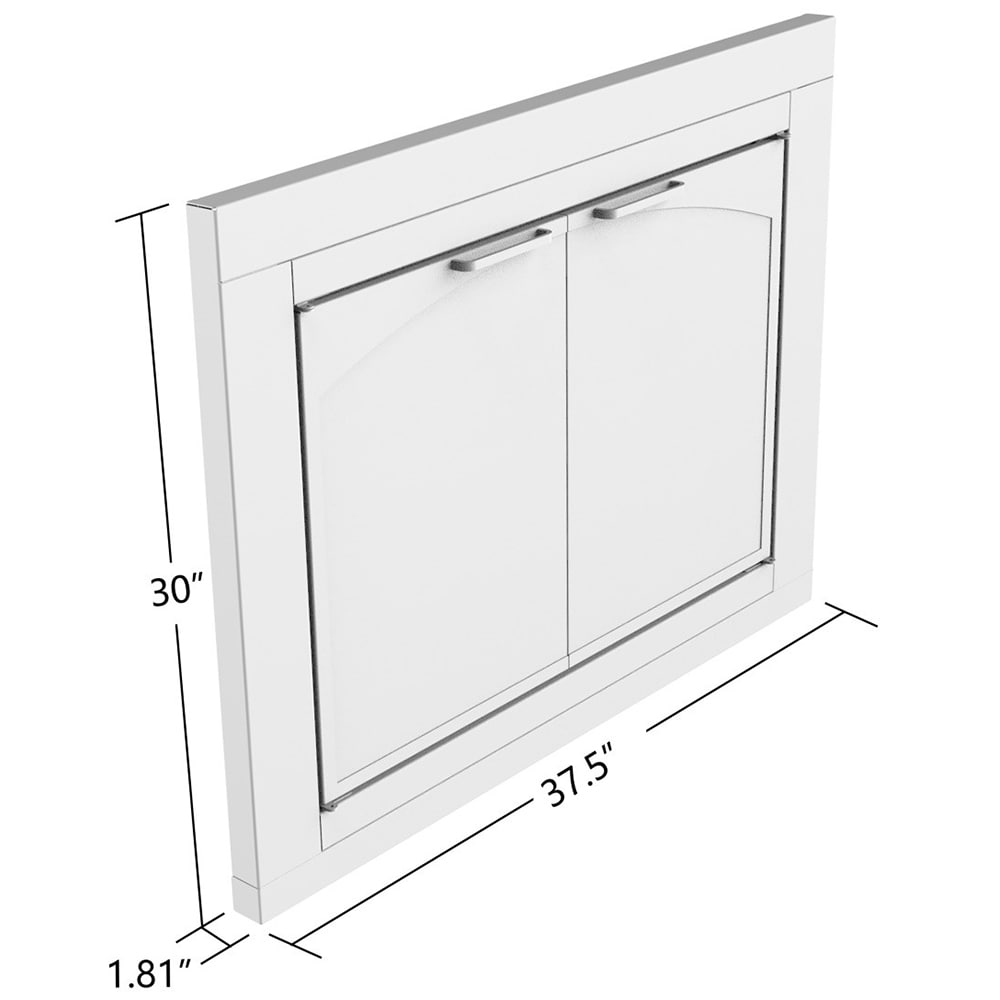 allen + roth FPDS201BLK Glass-Fireplace-Doors - View #9
