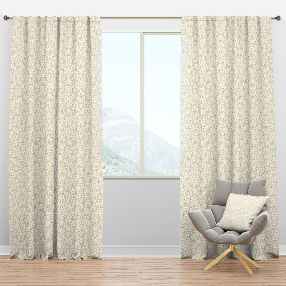 Designart CTN24046-52-120 120-in White Room darkening Thermal lined Rod pocket Single curtain panel