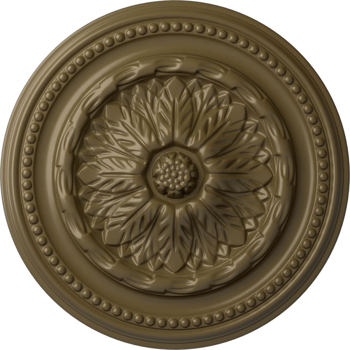 Ekena Millwork CM15CHMMF Chester 15.75-in W x 15.75-in L Painted Mississippi Mud Polyurethane Whole Ceiling Medallion