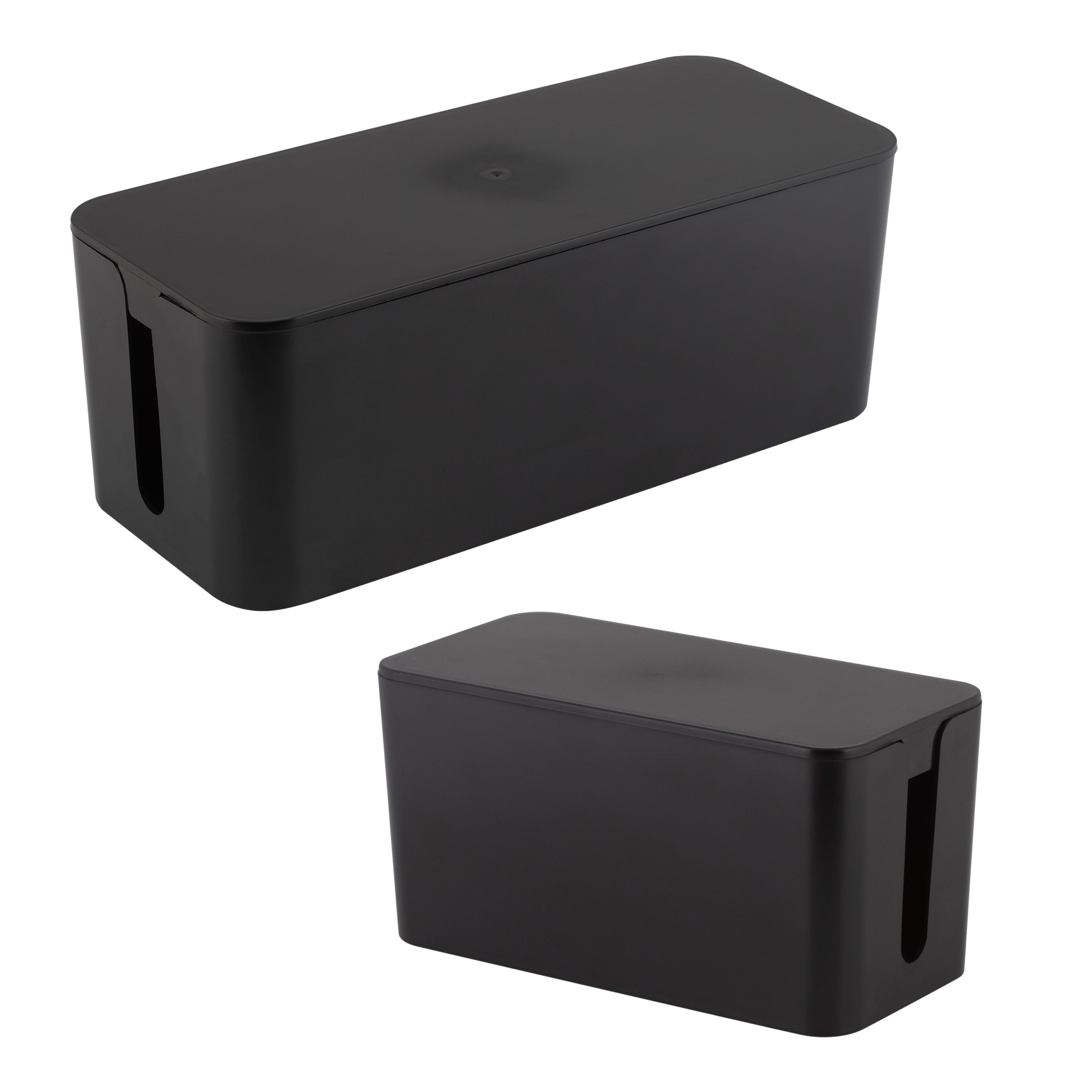 Simplify 21350 ( 5.3-in W x 4.3-in H x 12.6-in D ) Black Plastic Bin
