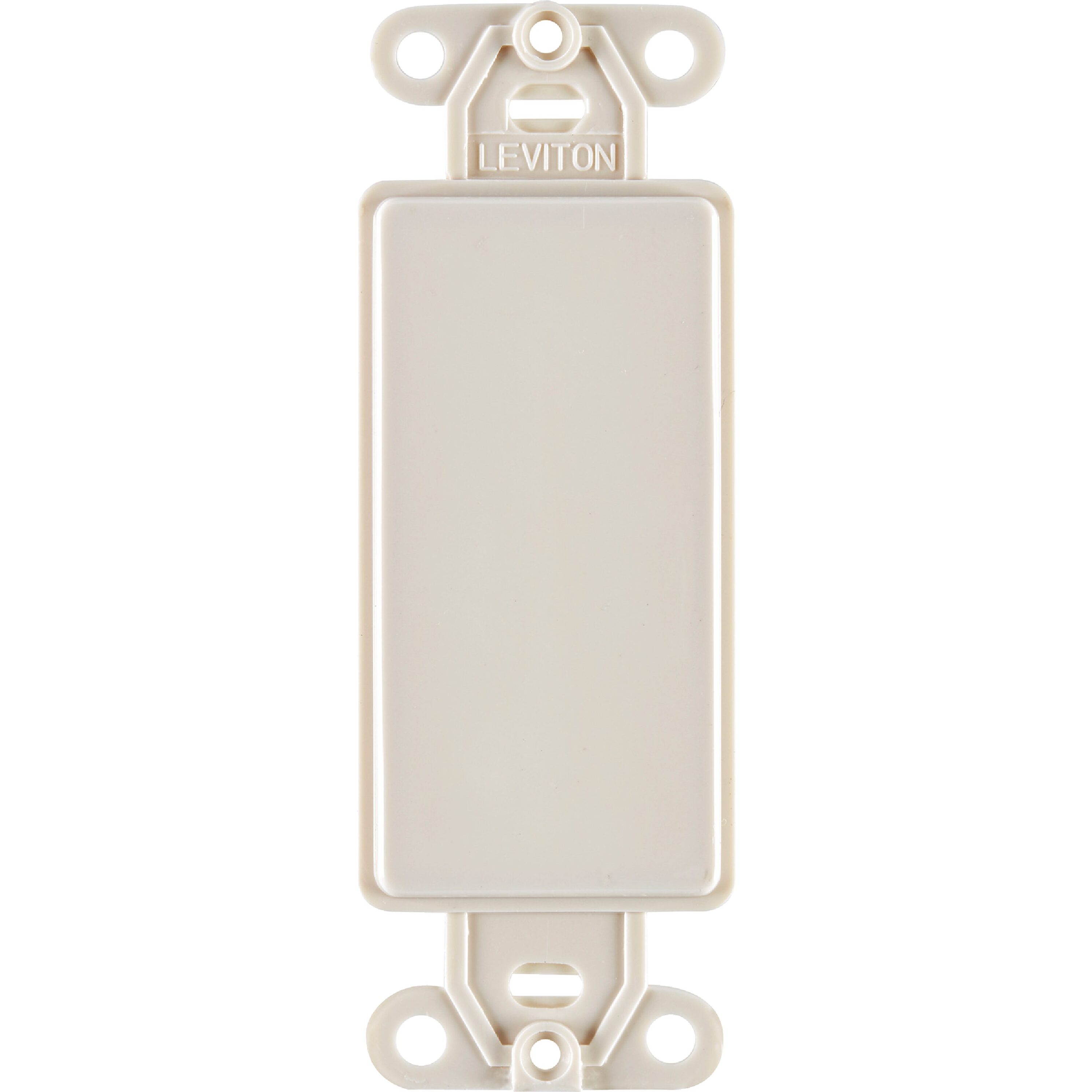 Leviton  Decora Blank Adapter Plate Light Almond No Hole with Mounting Screws