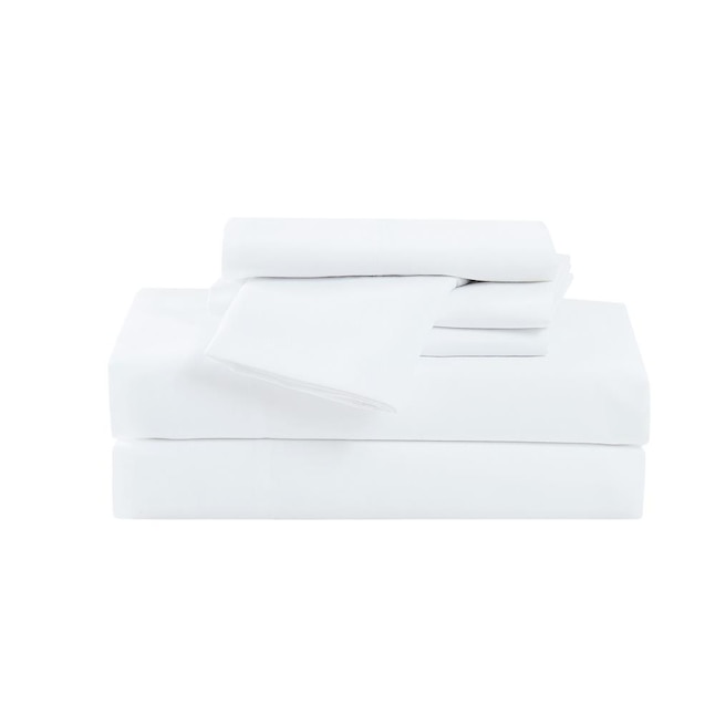 Cannon Cannon Heritage Solid Twin 180-Thread Count Polyester White Bed ...