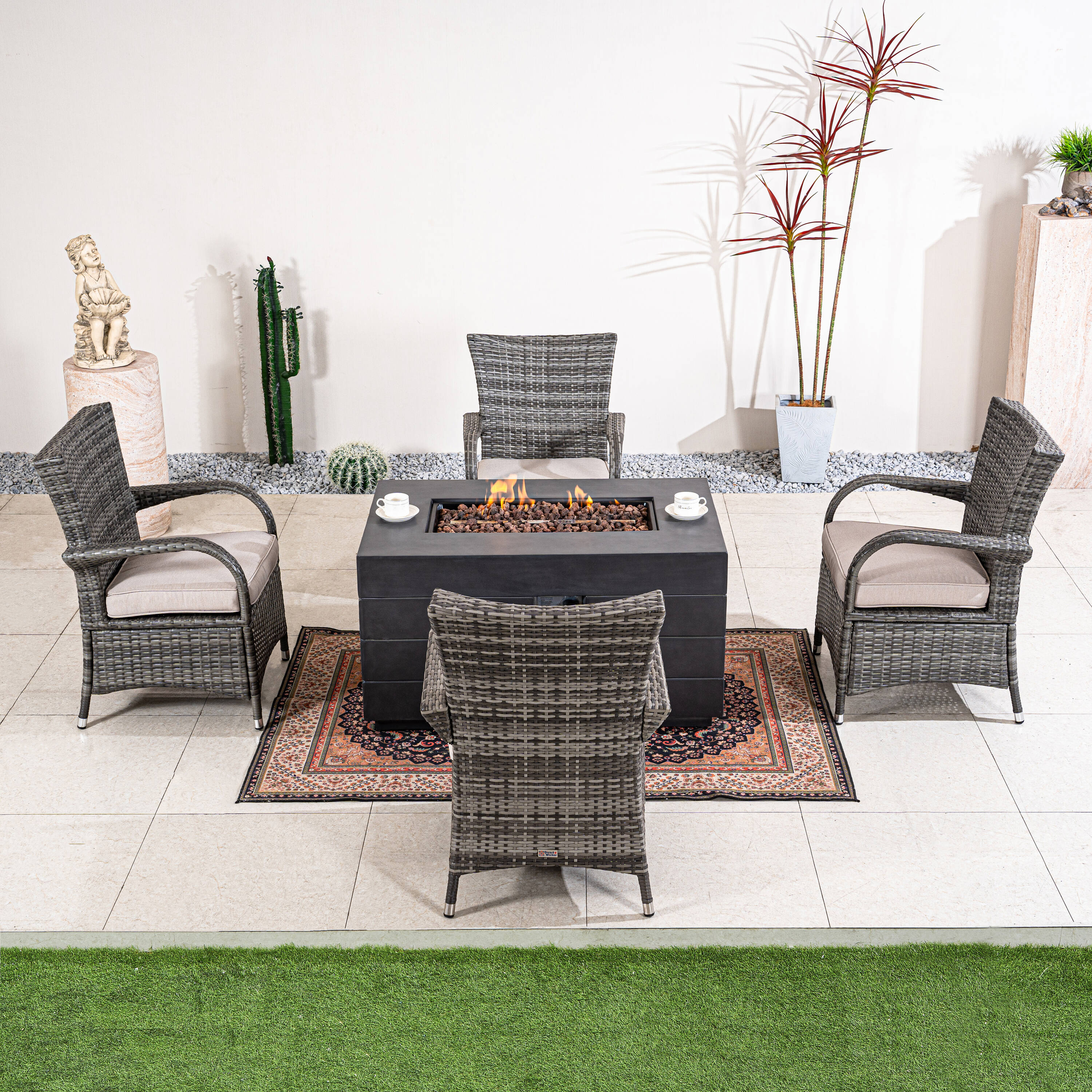 Direct Wicker DWG-2150DG1123G Patio-Conversation-Sets - View #3