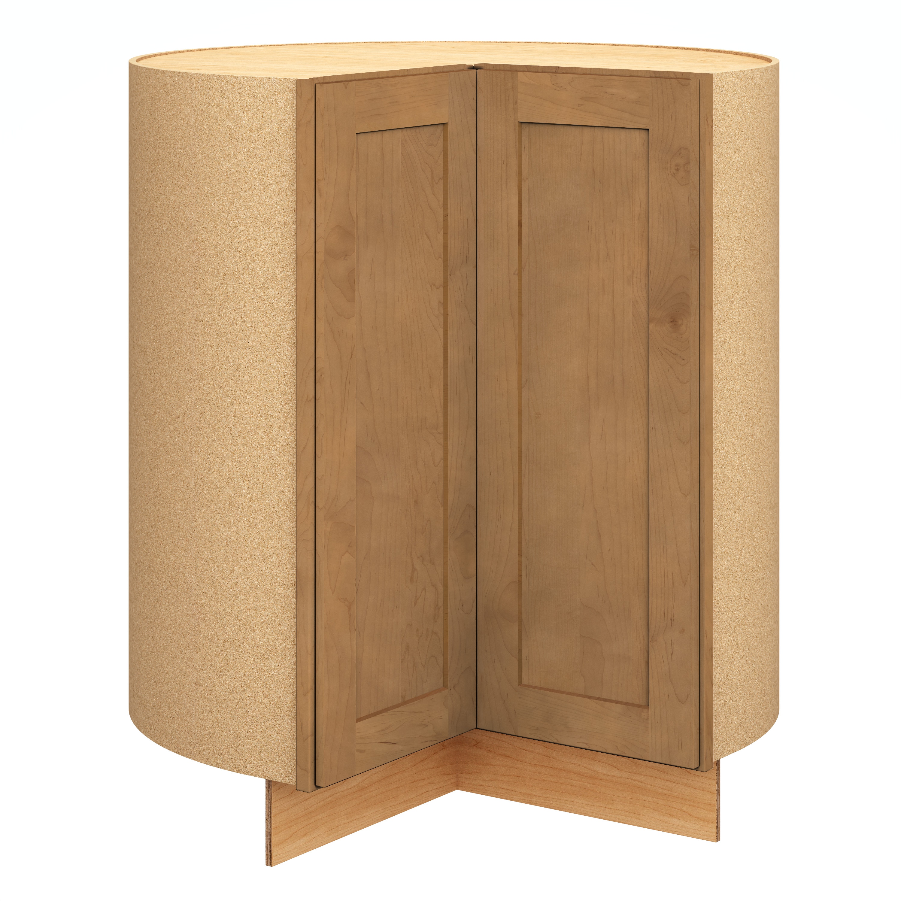 Diamond Express 62L-BLS36R Jamestown 36-in W x 34.5-in H x 24-in D Sahara Brown Lazy susan Corner base Fully assembled Plywood Cabinet (Recessed Panel Shaker)