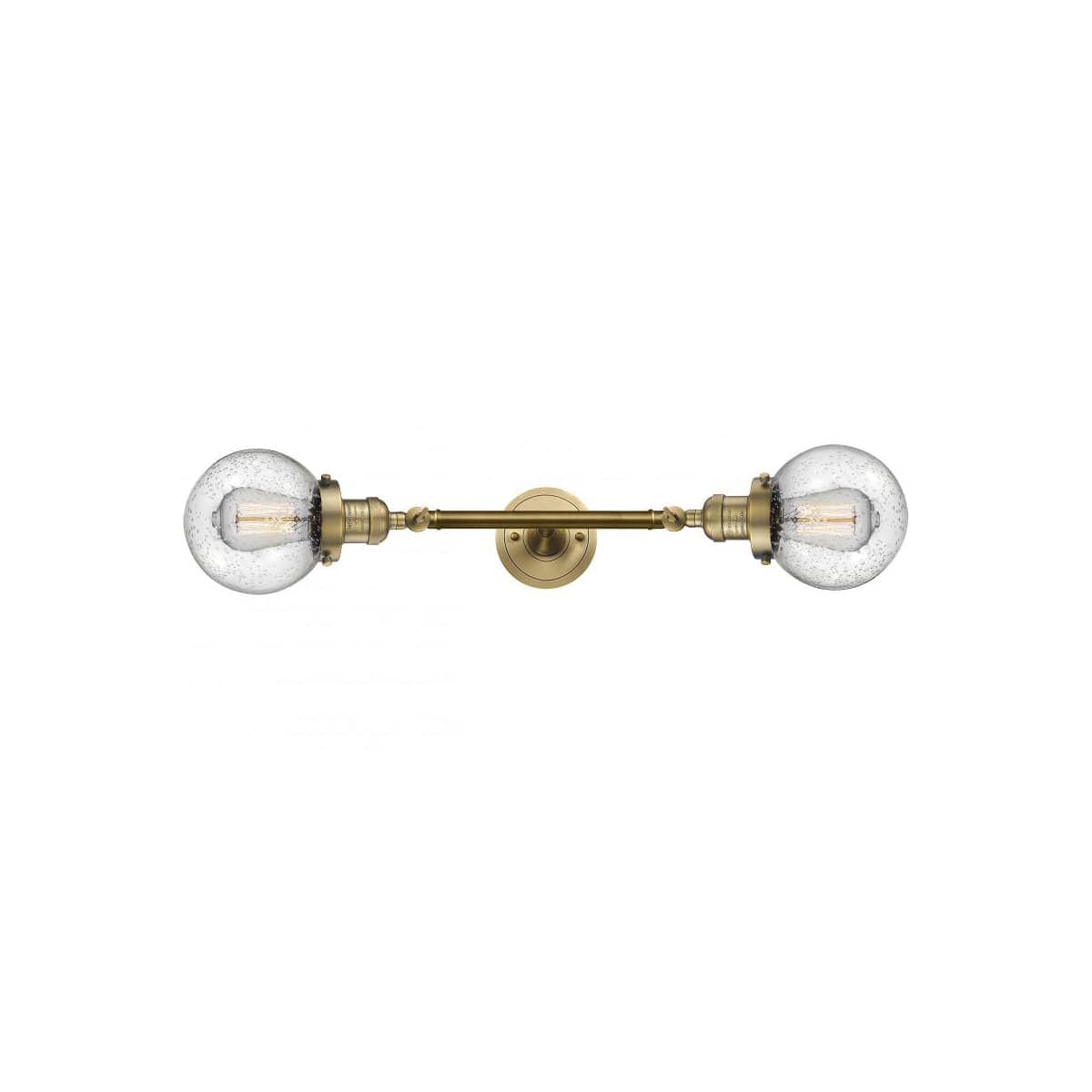 Innovations Lighting - 208L-BB-G204-6 Franklin Restoration Beacon Bathroom Vanity Light Brushed ...