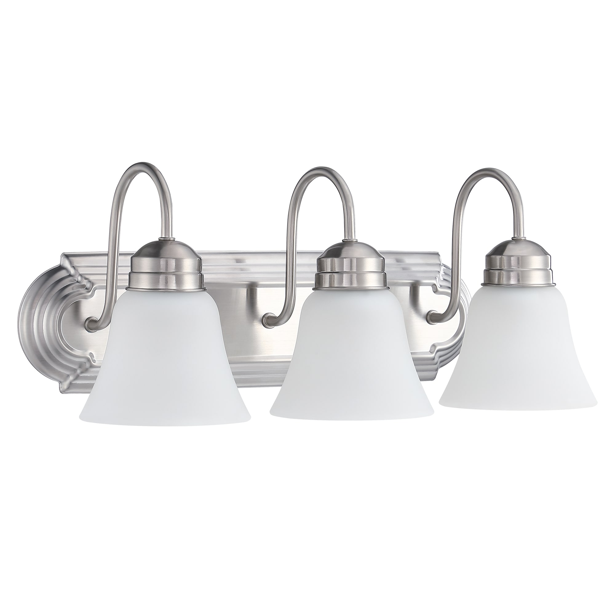 Hukoro FL41113-VL-BN 18.79-in 3 -Light Brushed Nickel Vintage Vanity light