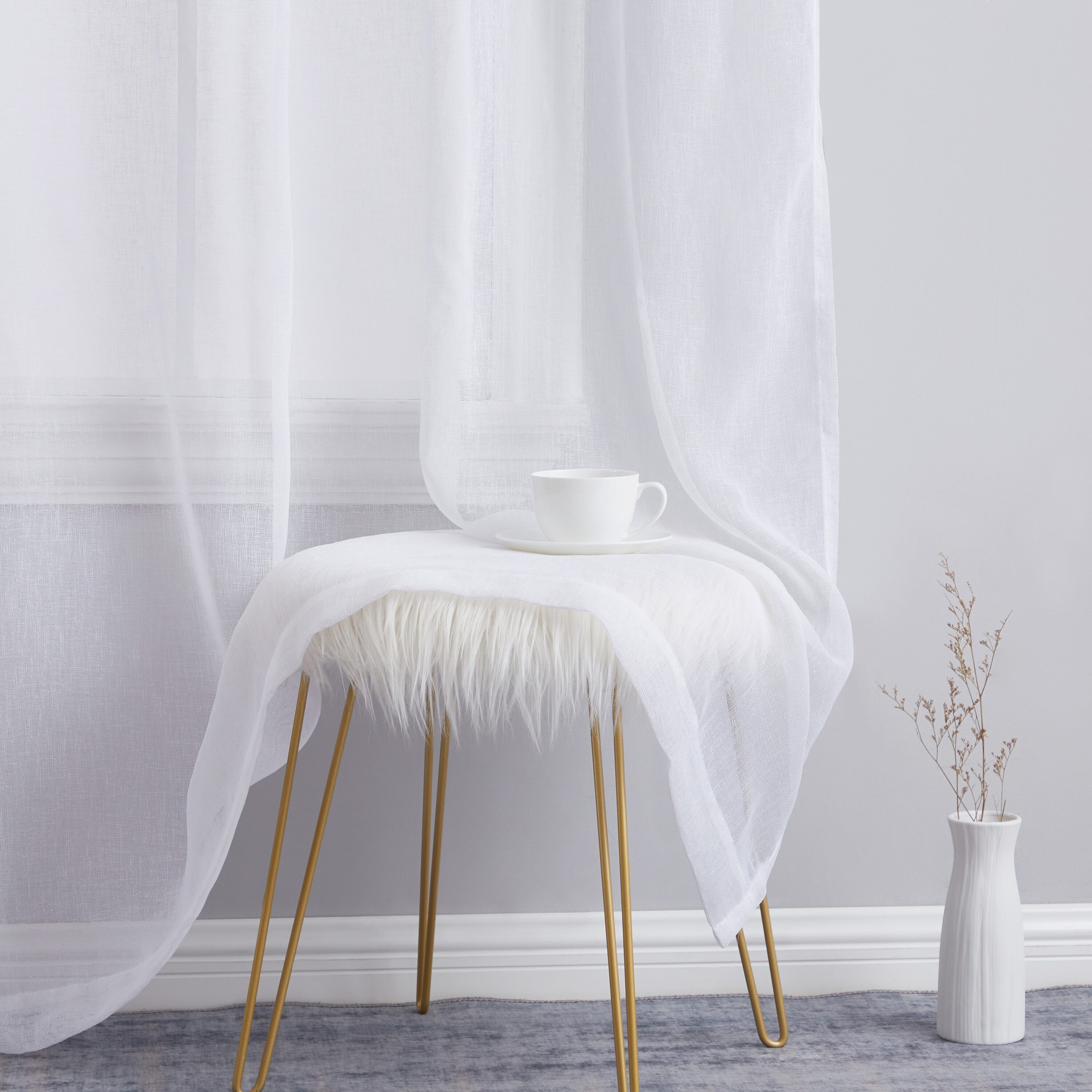 Totally Home Decor PEN-LNRP-WHT63 curtains - View #5