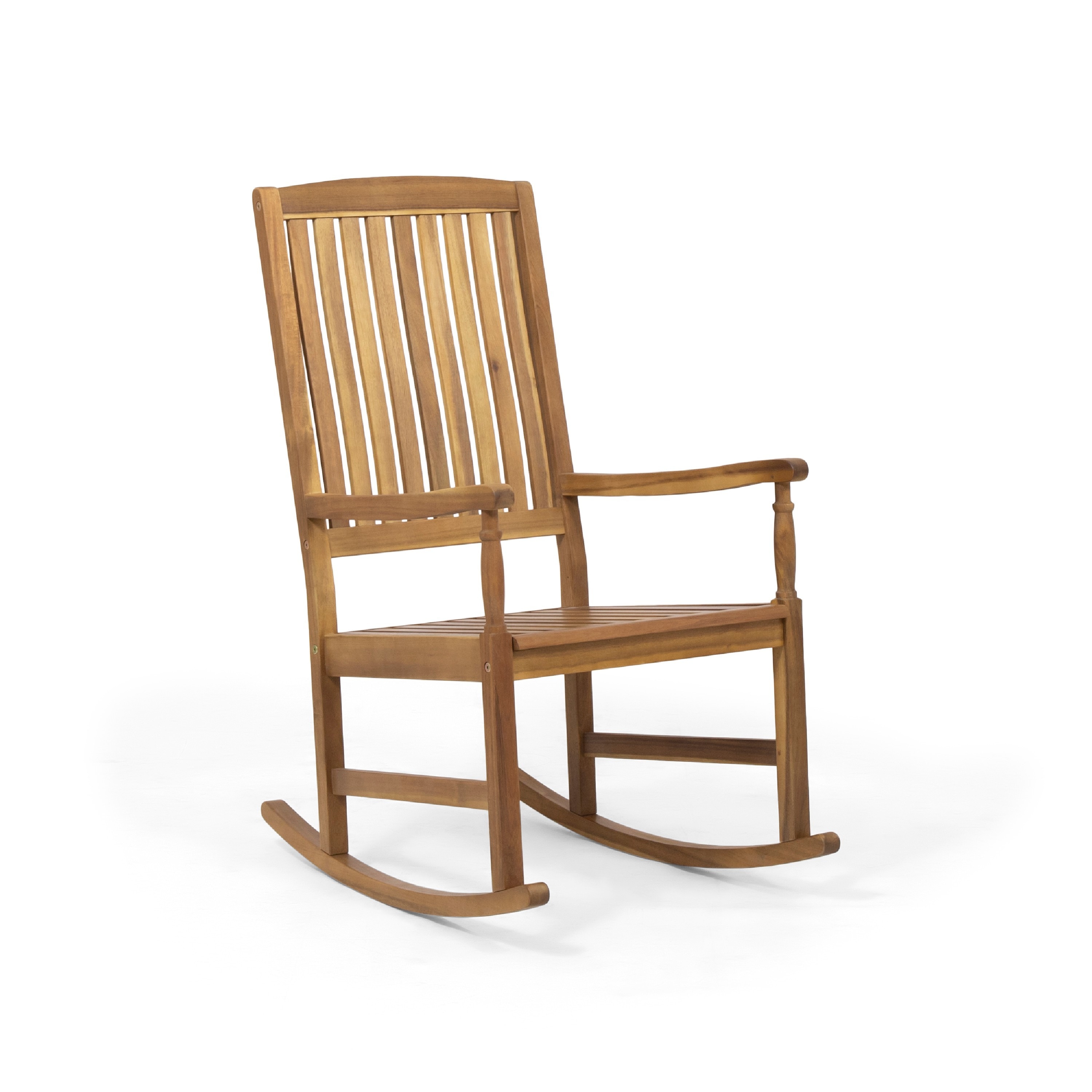 Benzara BM335268 Patio Chairs Teak Brown Wood Frame Stationary Beach Chair with Brown Solid Seat