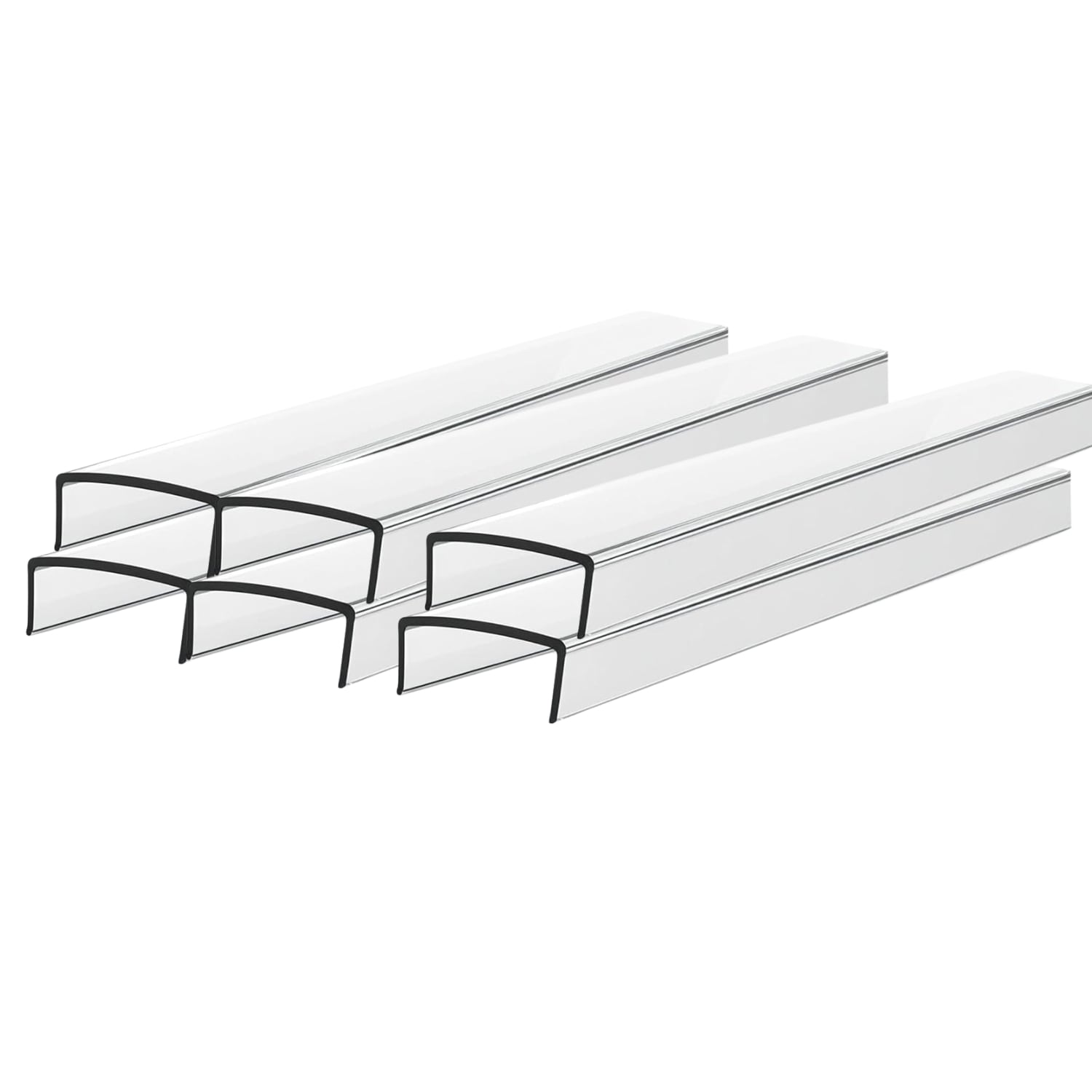 Etokfoks Clear Plastic Cabinet Door Protectors Slip On Edge Guards For Three Quarter Inch Thick Doors Eighteen Inch Length #LETIZLU6E