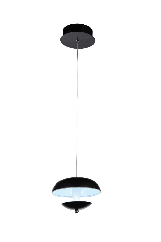 CWI Lighting 7102P7-1-171 Aviva Black and White Modern/Contemporary Geometric LED Mini Hanging Pendant Light
