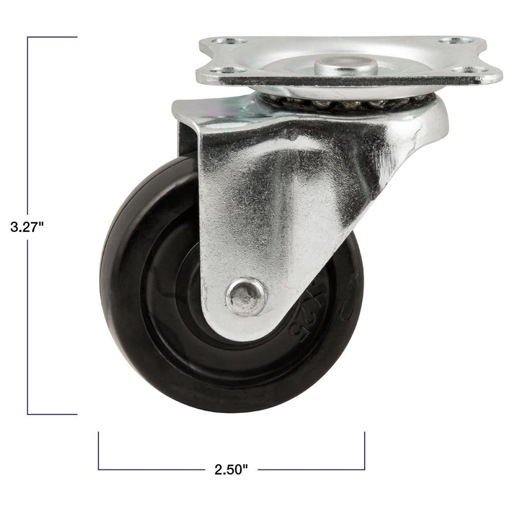 TITAN 2-1/2-in Rubber Swivel Caster 4298999LW at Lowes.com