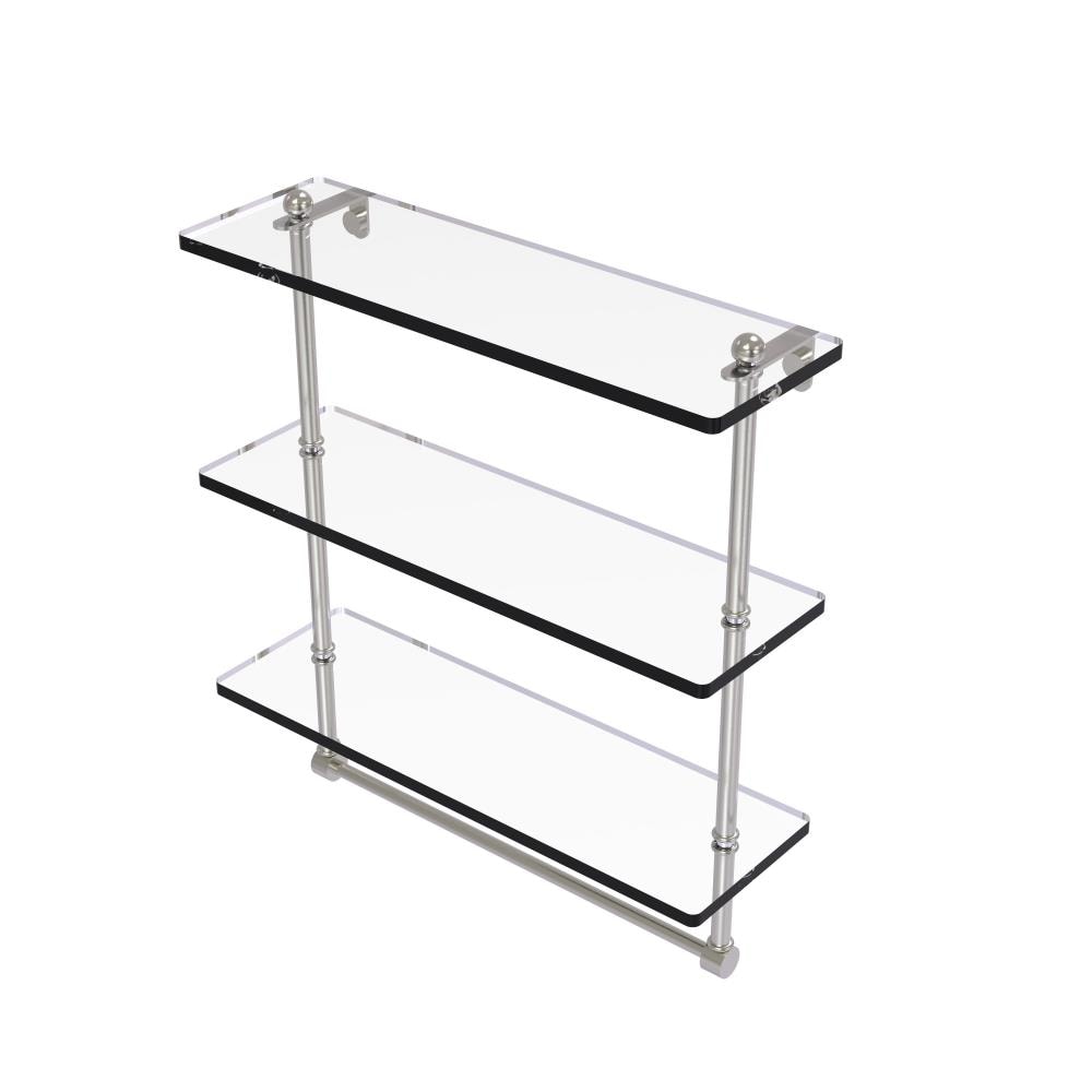 Allied Brass PR-5/16TB-SN Prestige Regal Satin nickel 3 -Tier Wall mount Bathroom Shelf ( 16-in x 18-in x 5-in )
