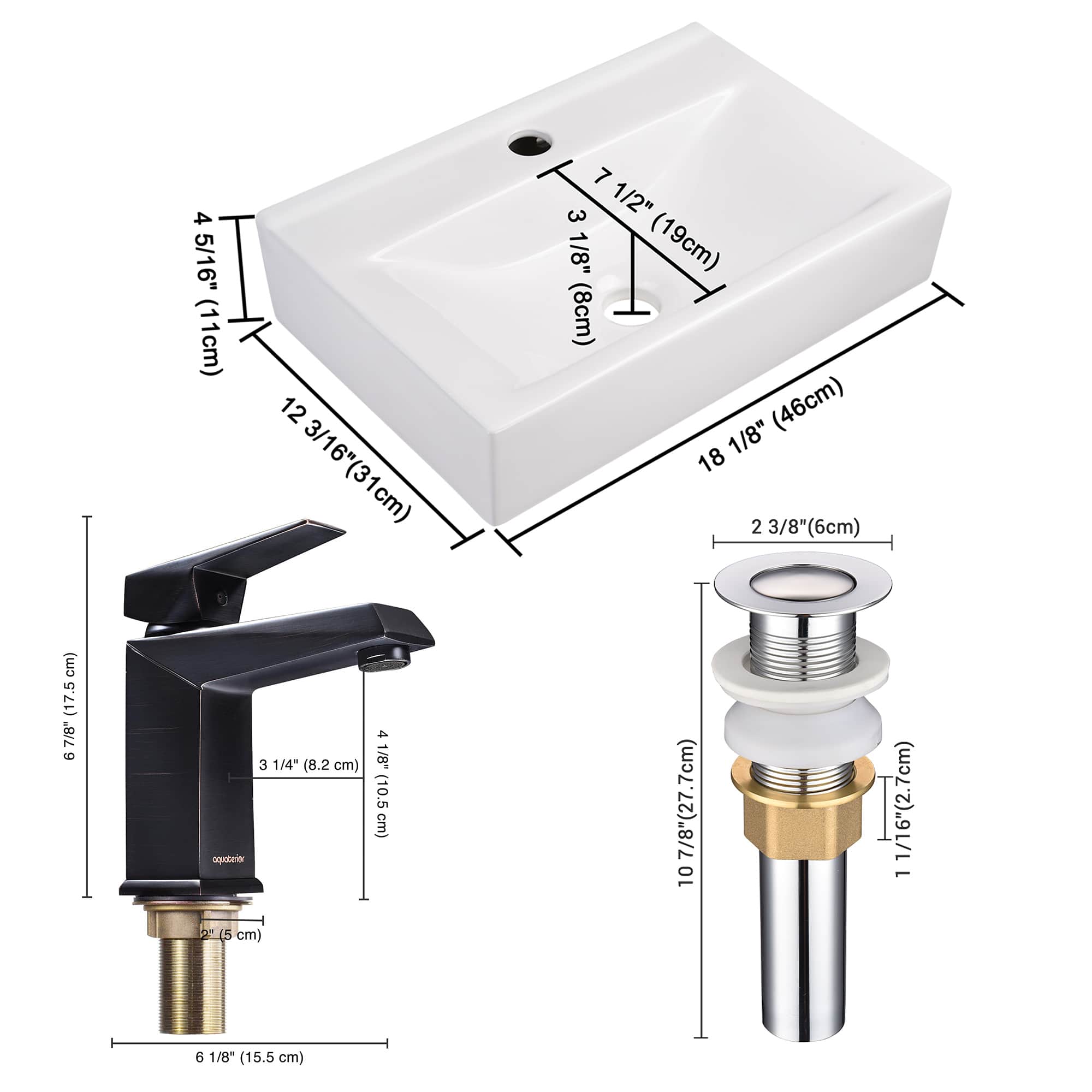 Yescom 80PSKST025-F1-ORB-LO Lavatory-Faucets - View #8