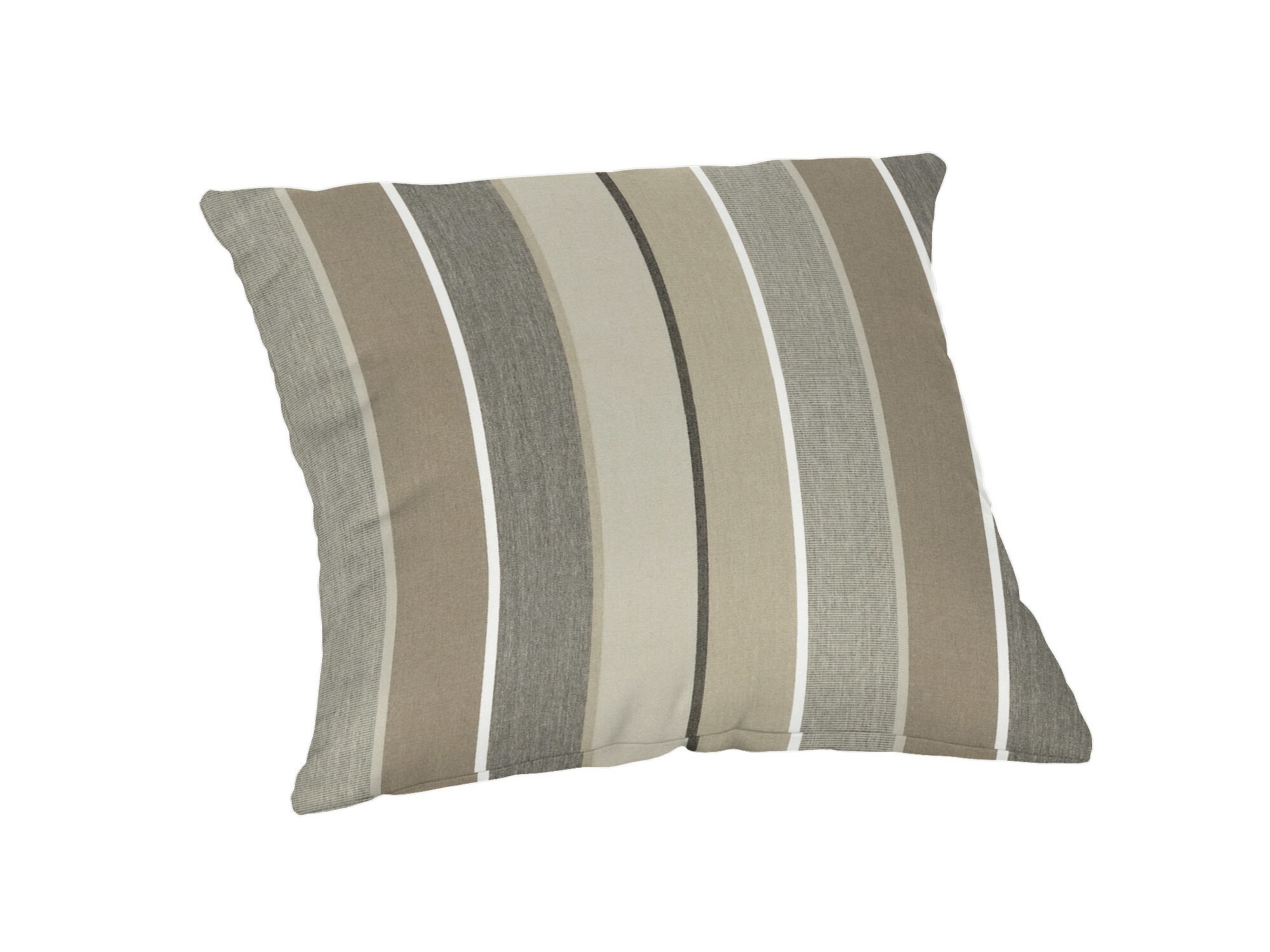 Milano Char Stripe Sunbrella® 15" Square Outdoor Throw Pillow