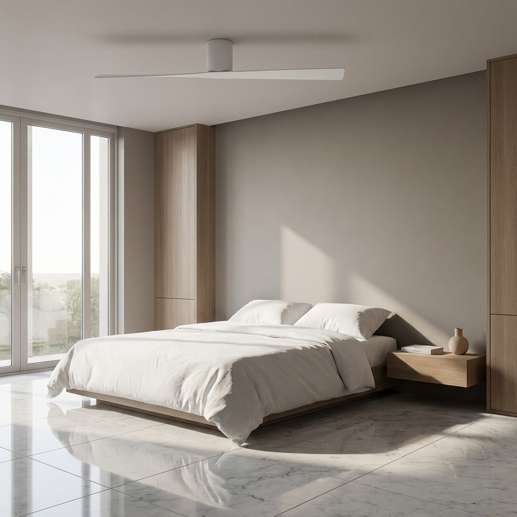 Generation Lighting Plank 60-in Matte White Covered Outdoor Flush Mount Ceiling Fan Without Light and Remote Control Included Sansujyuku sansujyuku.com
