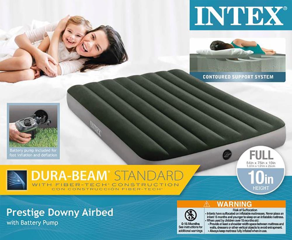 Inflatable Air Mattress Queen Size Airbed 8.75 In High Guest Bed 600 Lb Capacity 