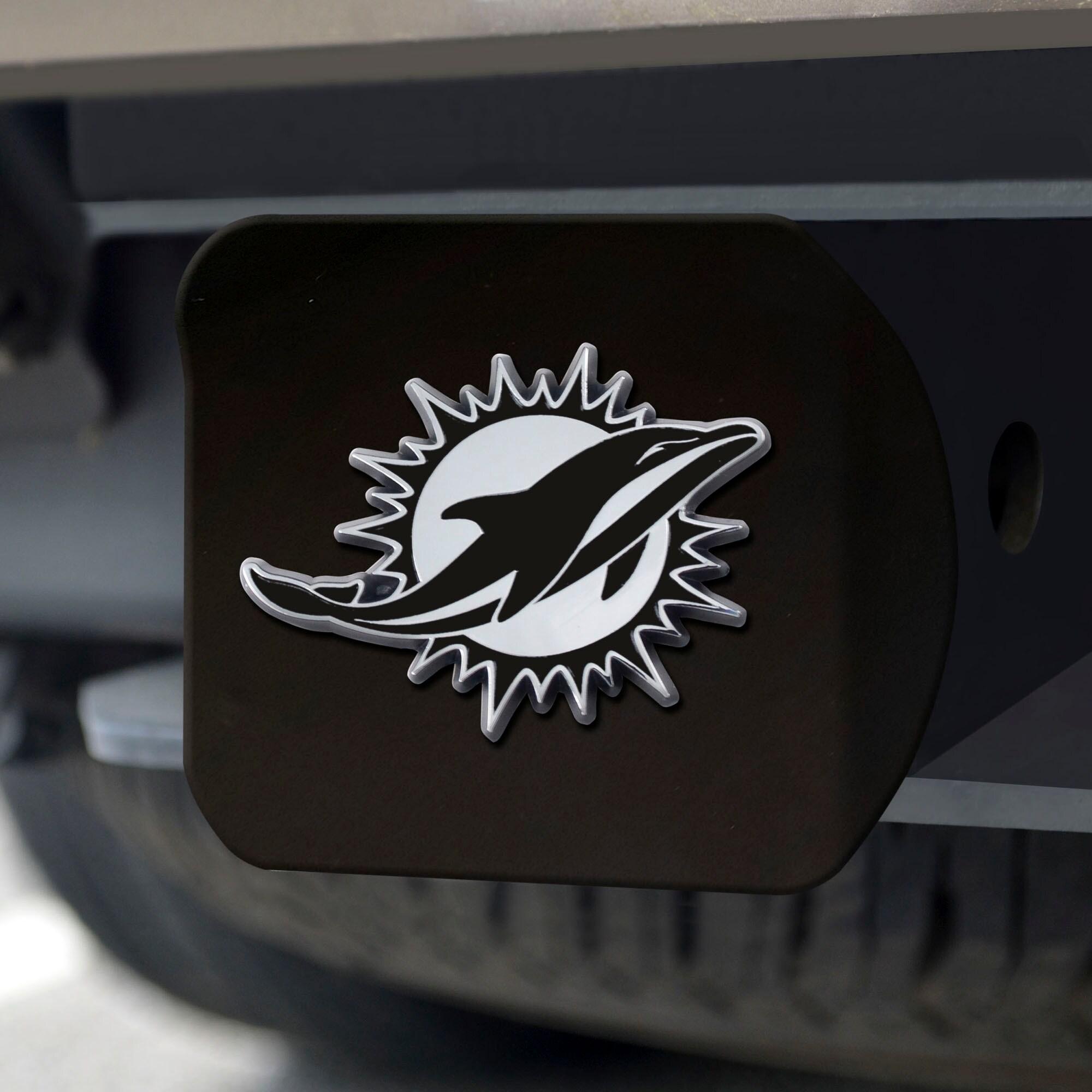 Metallic Miami Dolphins Sticker