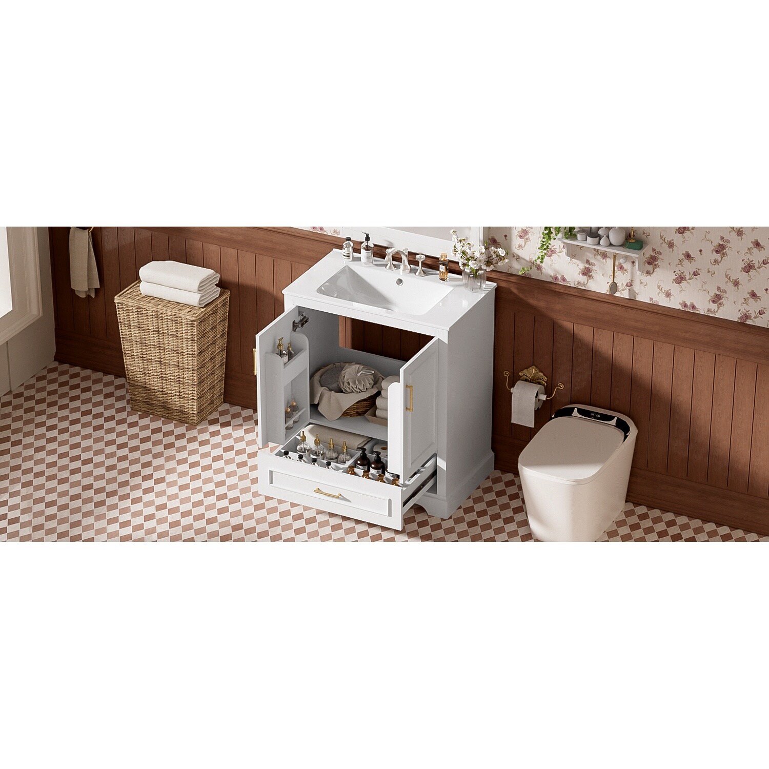 Watnature B8FCD7ZHPQT9 Bath-Vanity-Combo - View #7