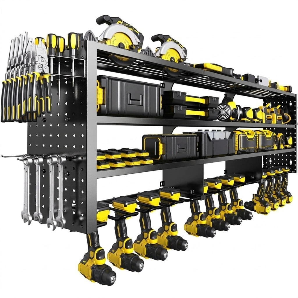 LAIFUCAM 49 Inch Power Tool Organizer Wall Mount Heavy Duty Metal ...