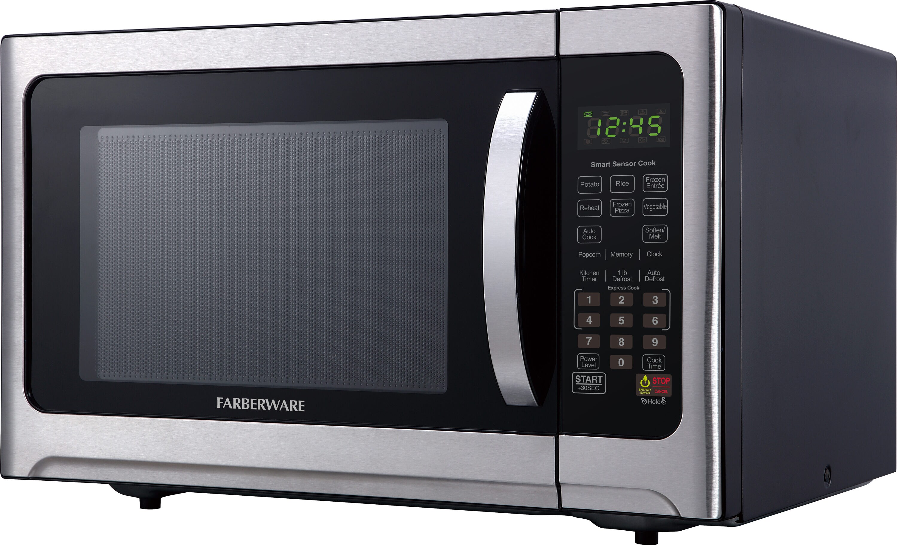 Farberware 1.1-cu ft 1100-Watt Sensor Cooking Controls Countertop Microwave  (Black) in the Countertop Microwaves department at