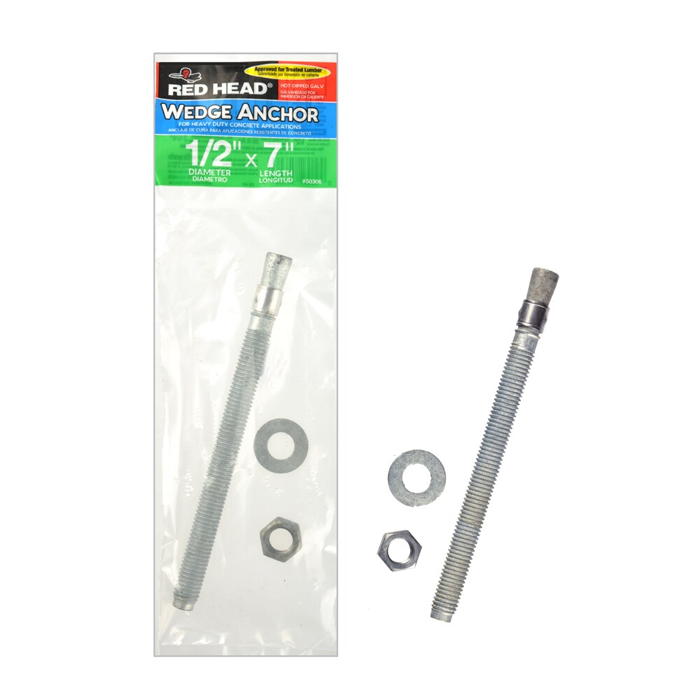 Red Head 50306 1/2-in x 7-in Concrete Wedge Anchors (