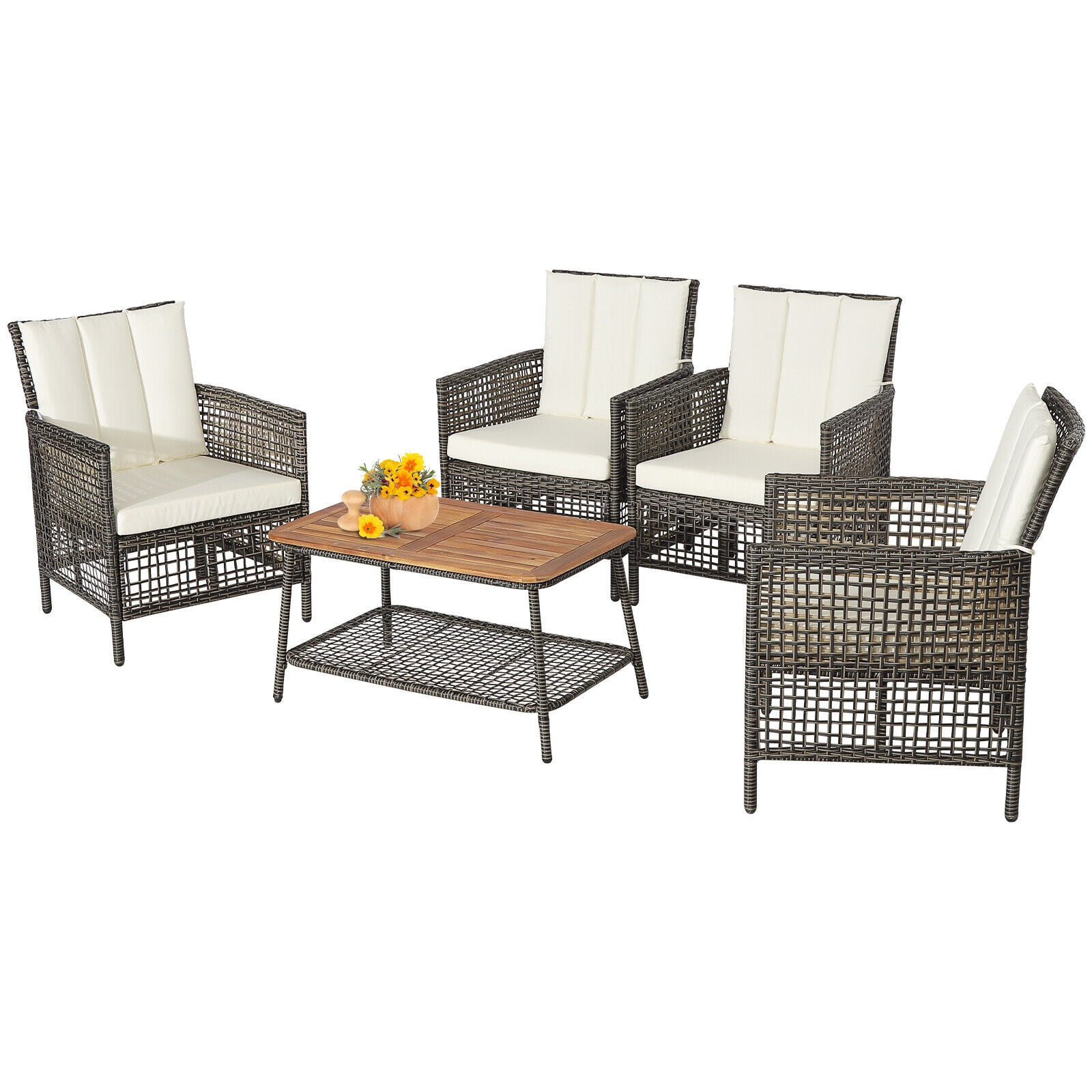 WELLFOR OUS70243WH+ Patio-Conversation-Sets - View #6