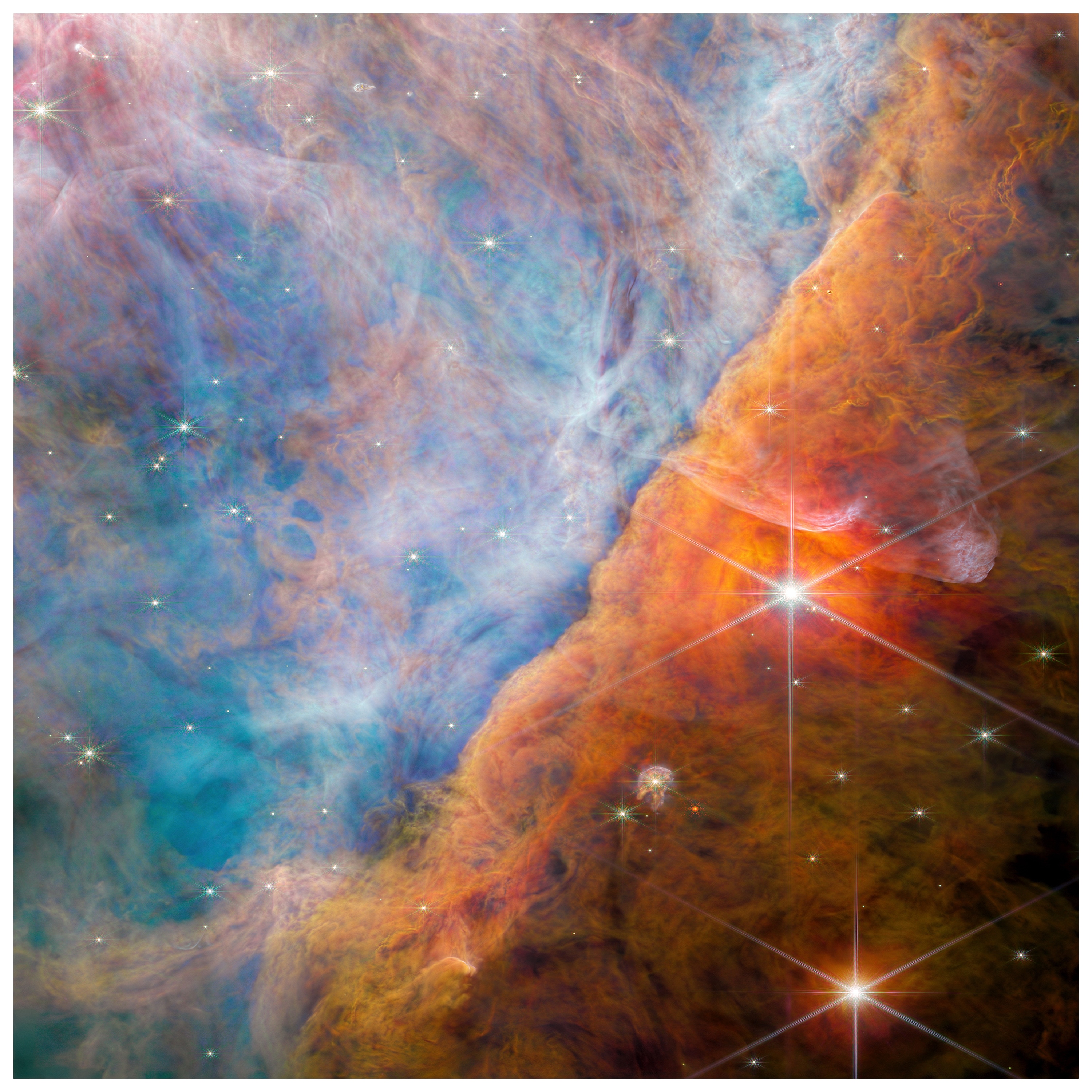Empire Art Direct TMP-NS006-3838 Shimmering Orion Nebula Unframed 38-in H x 38-in W Modern Glass Print
