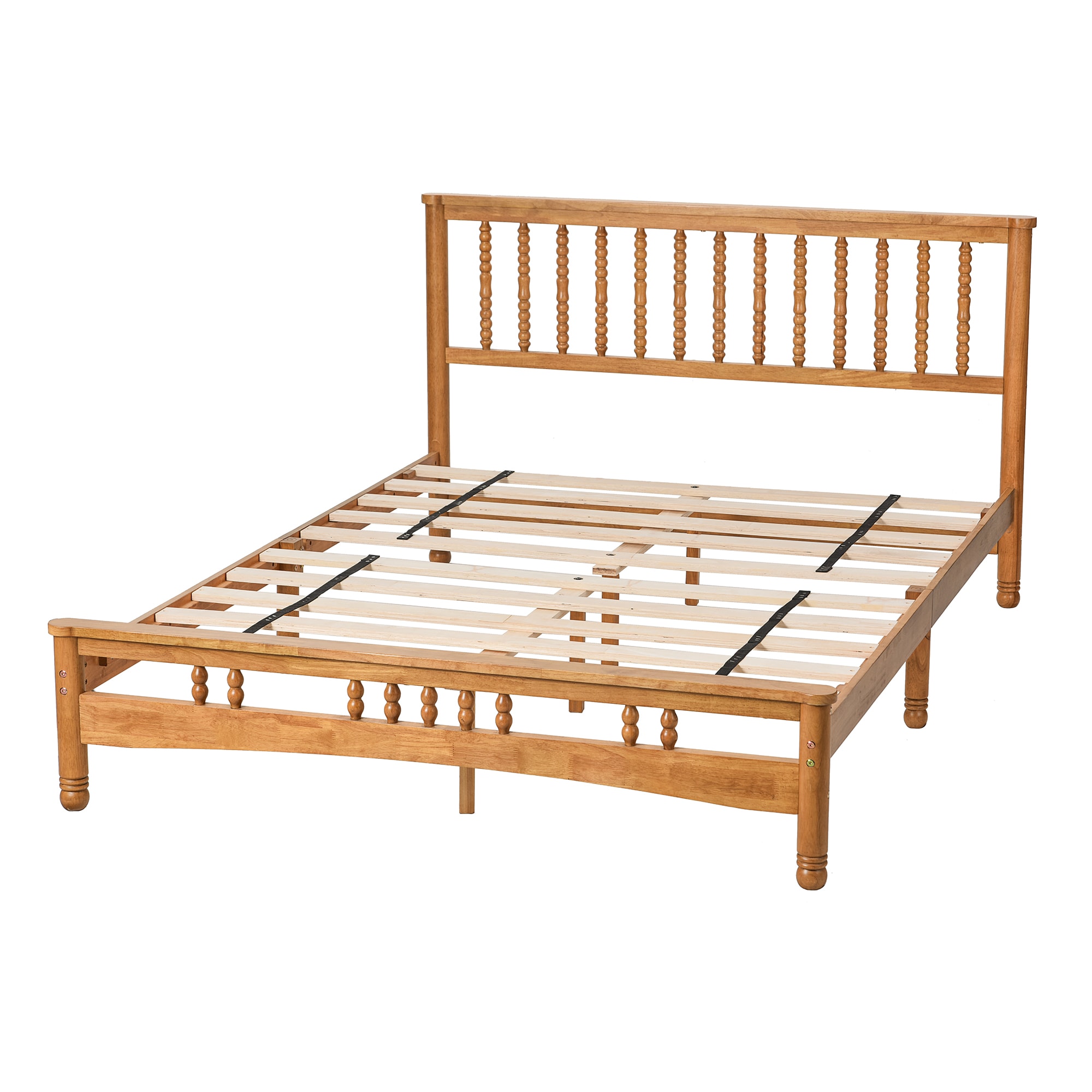 LETILY 2V5UD8O7 Oak Queen Wood Bed frame Bed