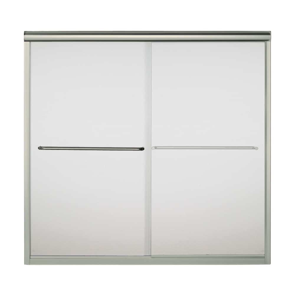 Sterling 5405-59N-G03 Finesse Brushed Nickel 54-in to 60-in W x 58.0625-in H Frameless Sliding Bathtub door