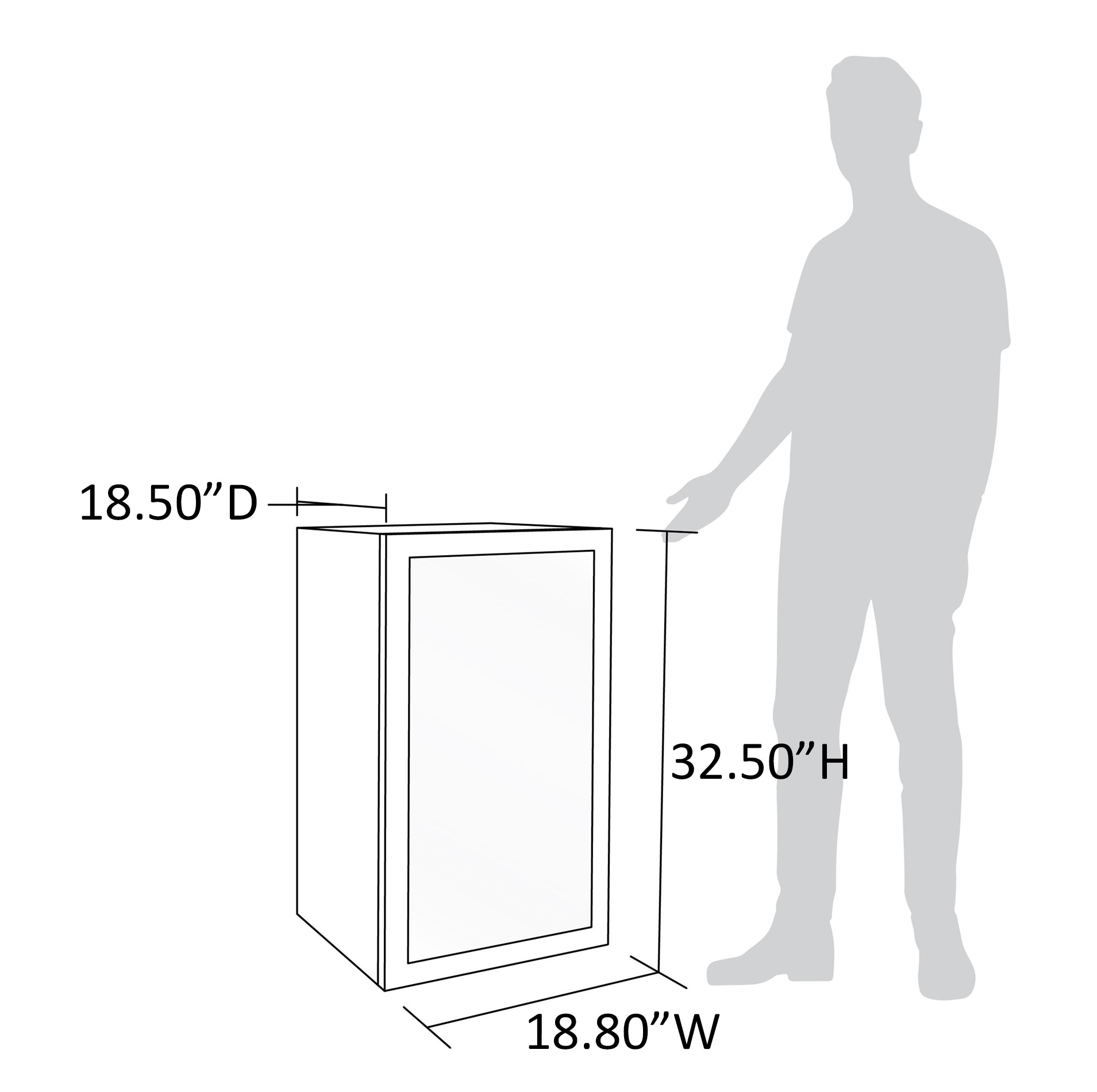 NewAir 19 in. 126 (12 oz) Can Freestanding Beverage Cooler Fridge