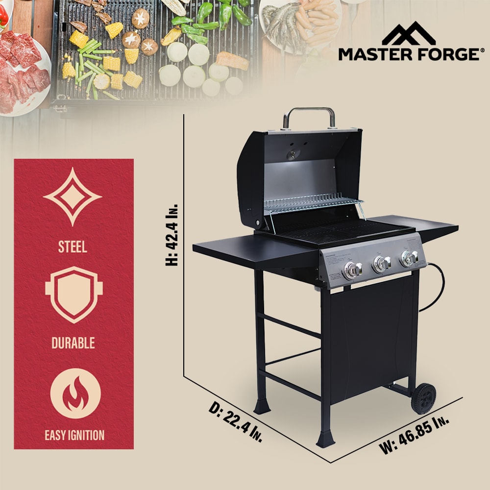 Master forge 3 burner grill best sale