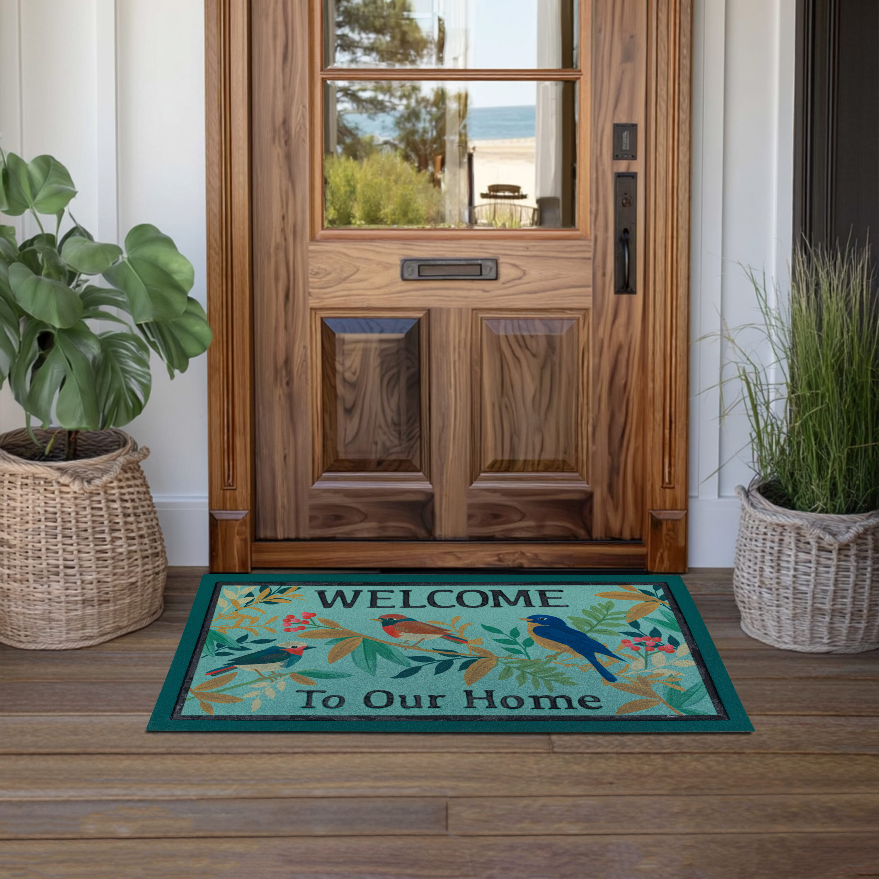 Style Selections 18-in x 30-in Multiple colors/finishes Non-Slip Grip Indoor or outdoor Door Mat