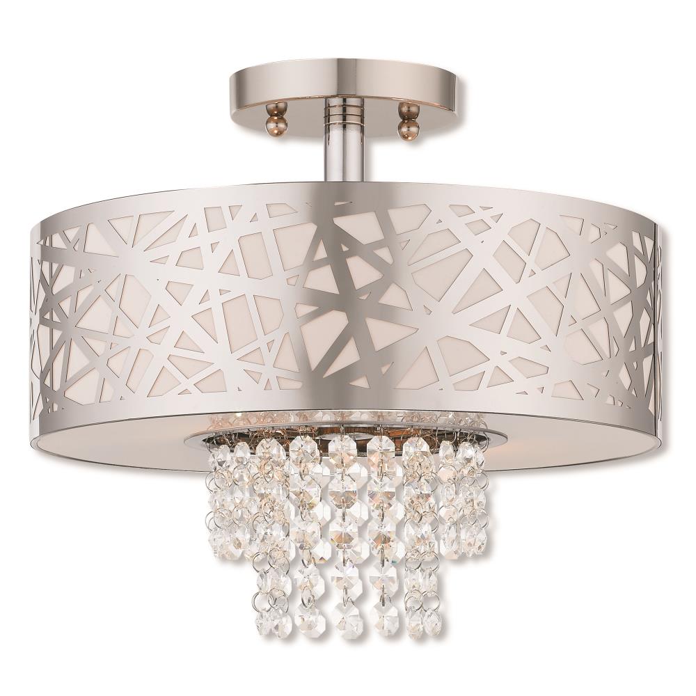 Livex Lighting 40762-05 Allendale 2-Light Polished Chrome Flush Mount Light