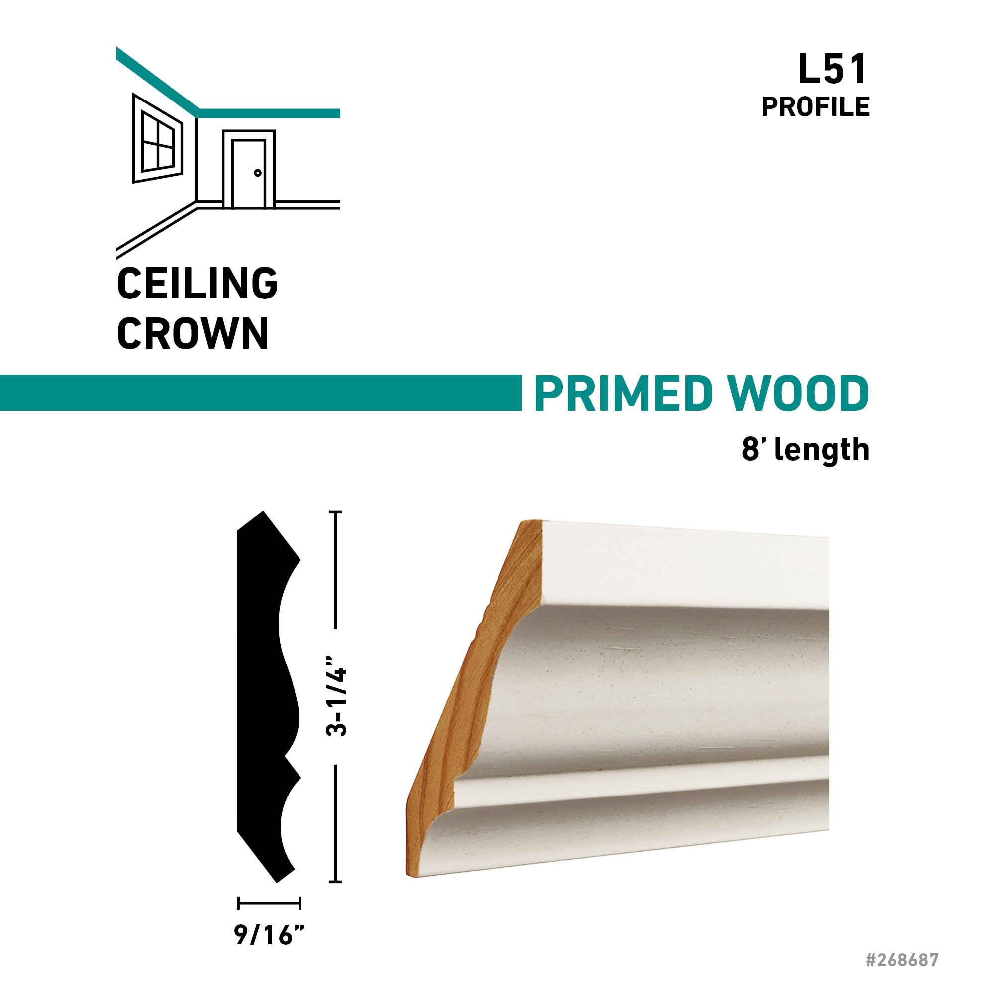 RELIABILT L 51 8 FJPMD Crown-Moulding - View #3
