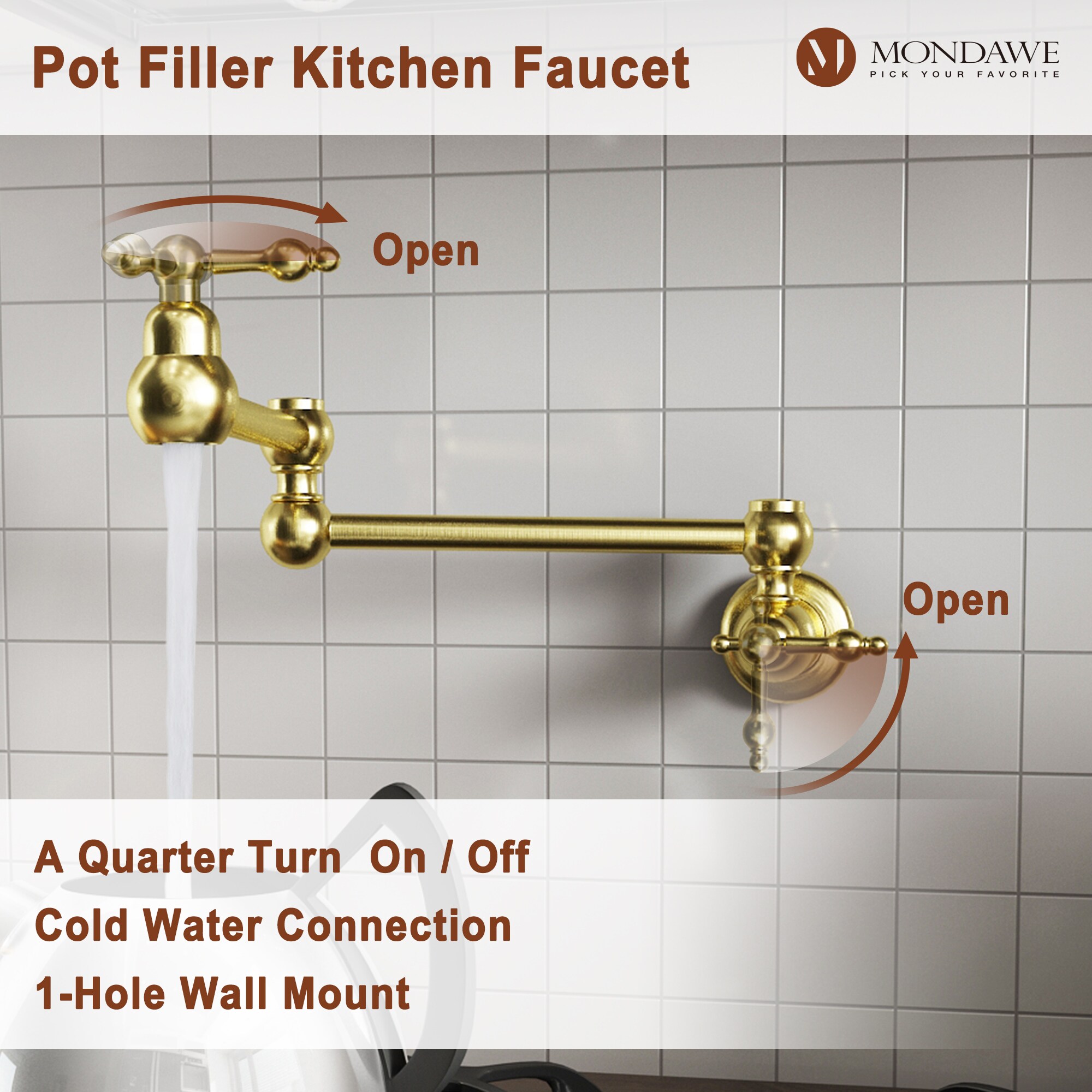 Mondawe OR-845G-DG Kitchen-Faucets - View #4