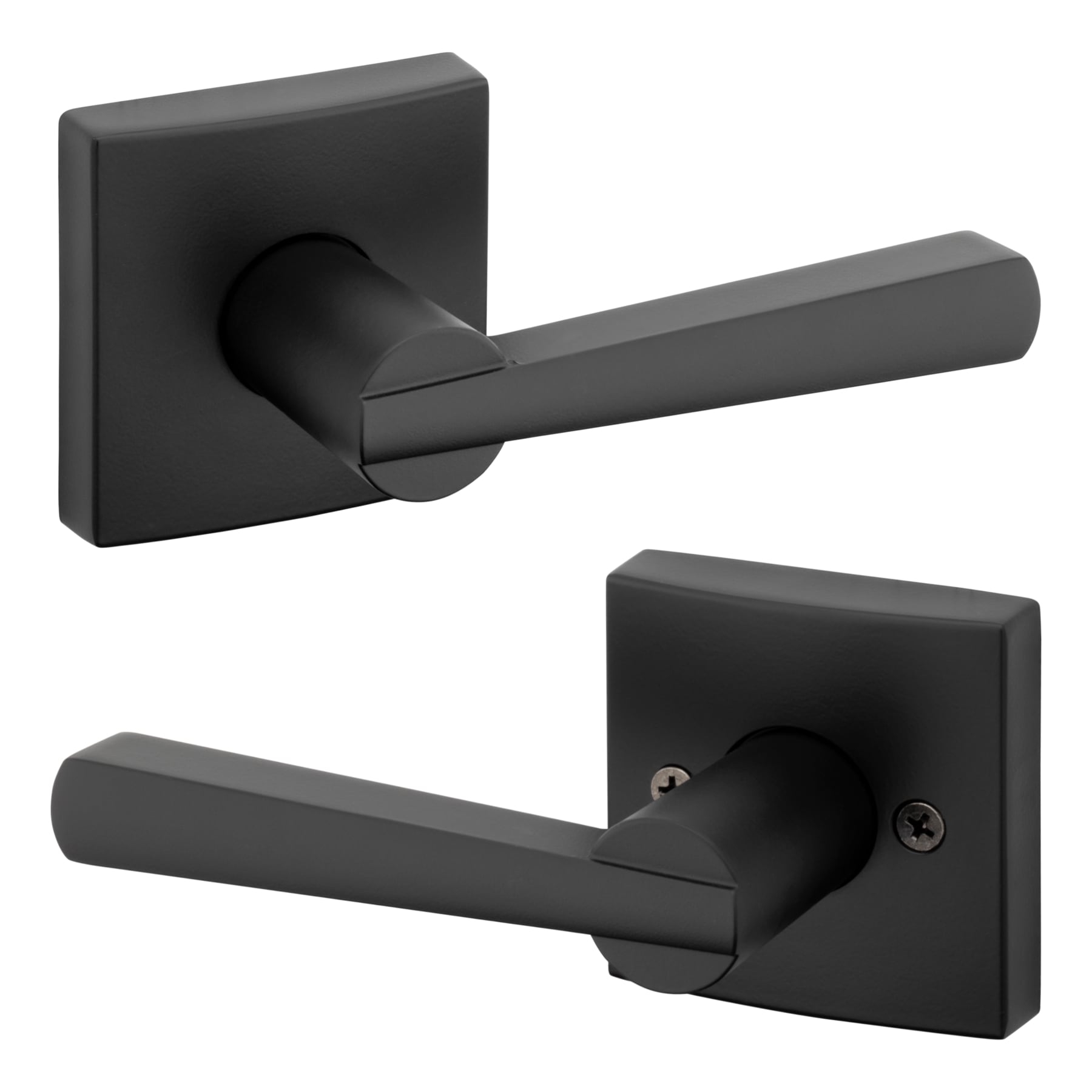 Baldwin 352SPL SQR 514 CP Prestige Spyglass Matte black Interior Hall/Closet Passage Door Handle