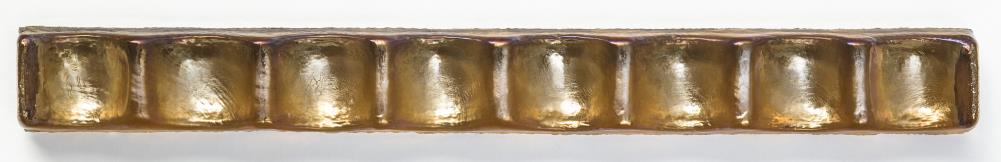 Oceanside Glass & Tile 145813 Fire and Form 5-Pack Copper Iridescent 1-in x 8-in Glass Listello Tile (0.277-sq. ft/ Box Only)