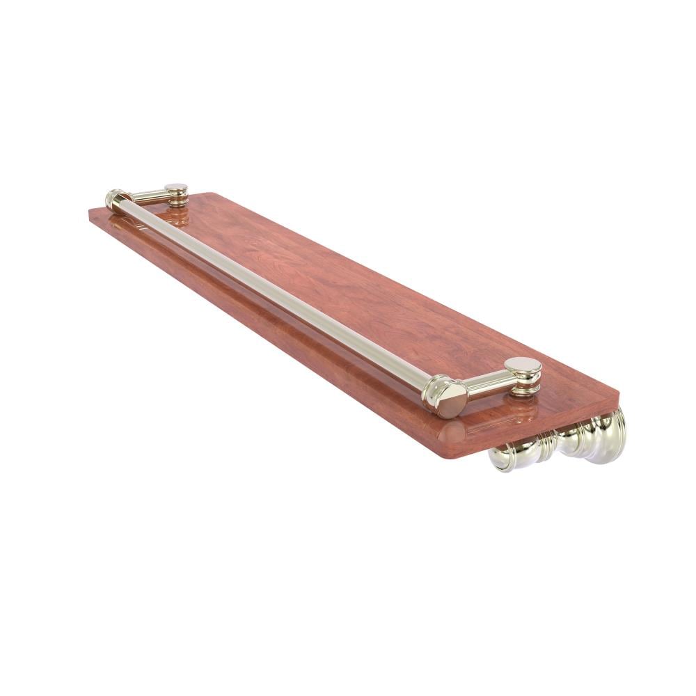 Allied Brass CL-1-22-GAL-IRW-PNI Carolina Polished Nickel Wall mount Bathroom Shelf ( 22-in x 3.3-in x 5-in )