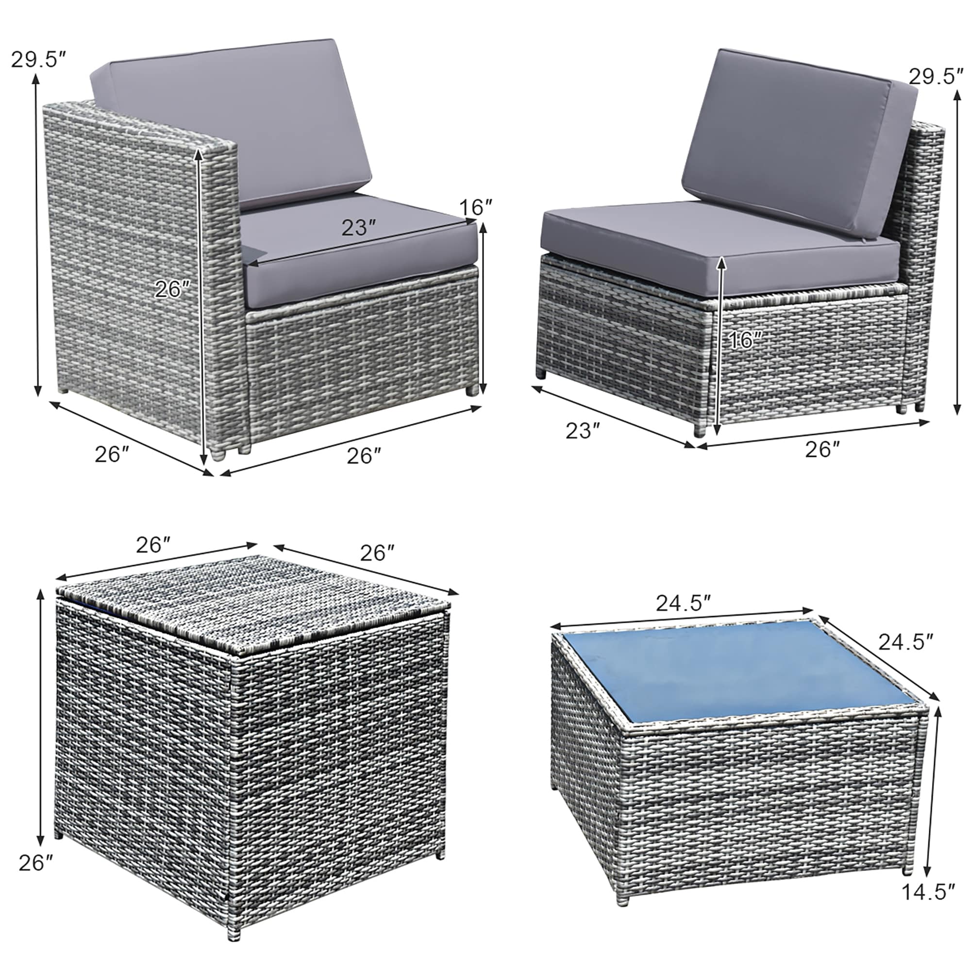 BABOOM BOM-BGR+-CO Patio-Conversation-Sets - View #3